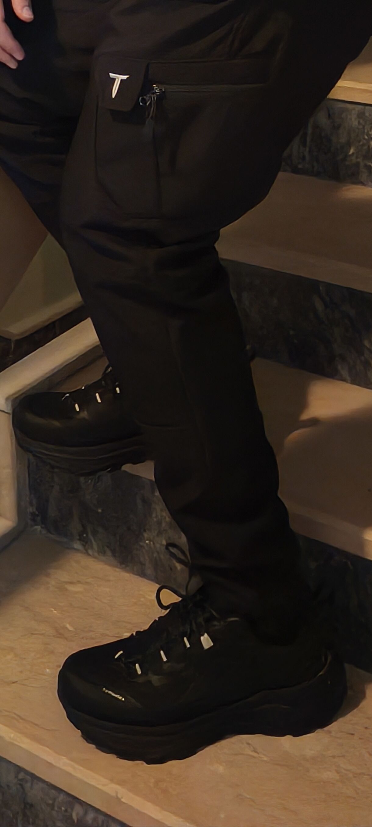 Erkek Siyah Su Geçirmez Outdoor Ayakkabı