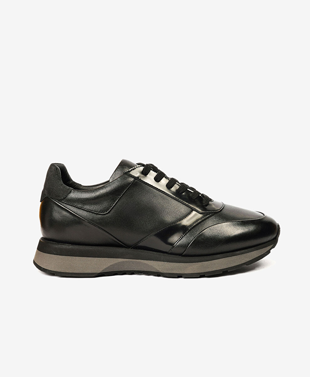 Greyder Siyah Greyder Hakiki Erkek Deri Sneaker Ayakkabı