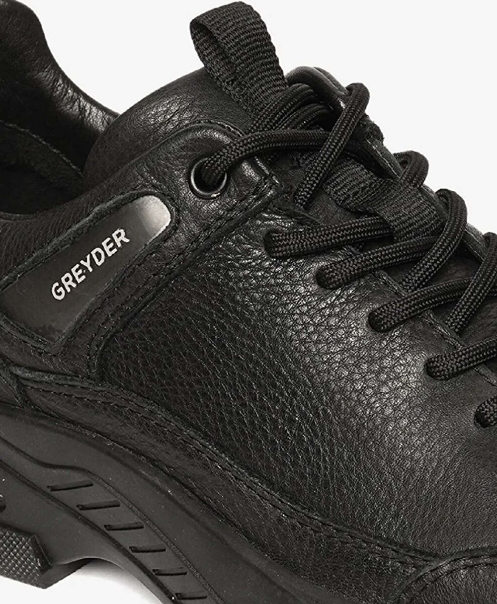 Greyder Siyah Greyder Hakiki Erkek Deri Sneaker Ayakkabı