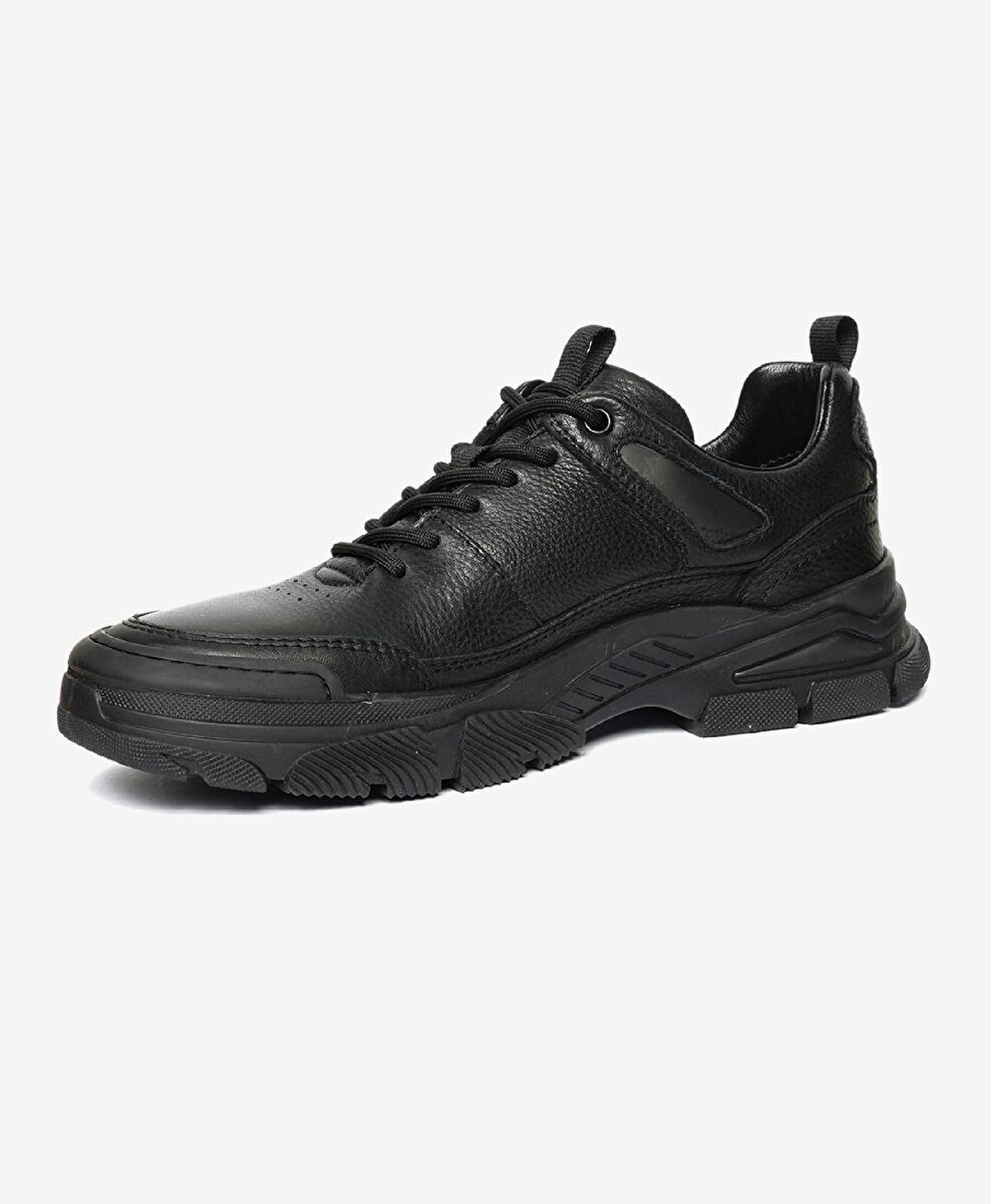 Greyder Siyah Greyder Hakiki Erkek Deri Sneaker Ayakkabı