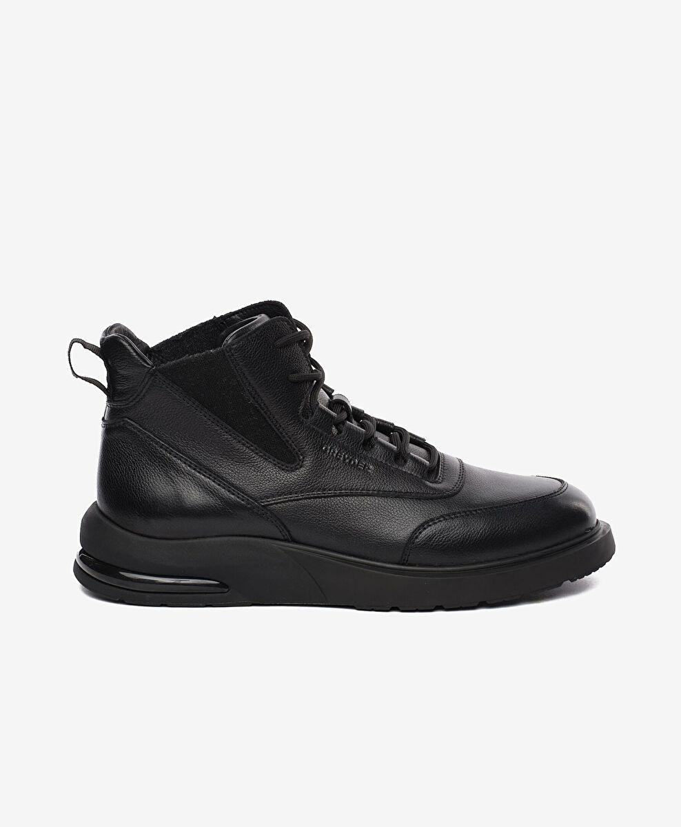 Greyder Siyah Greyder Hakiki Erkek Deri Sneaker Bot