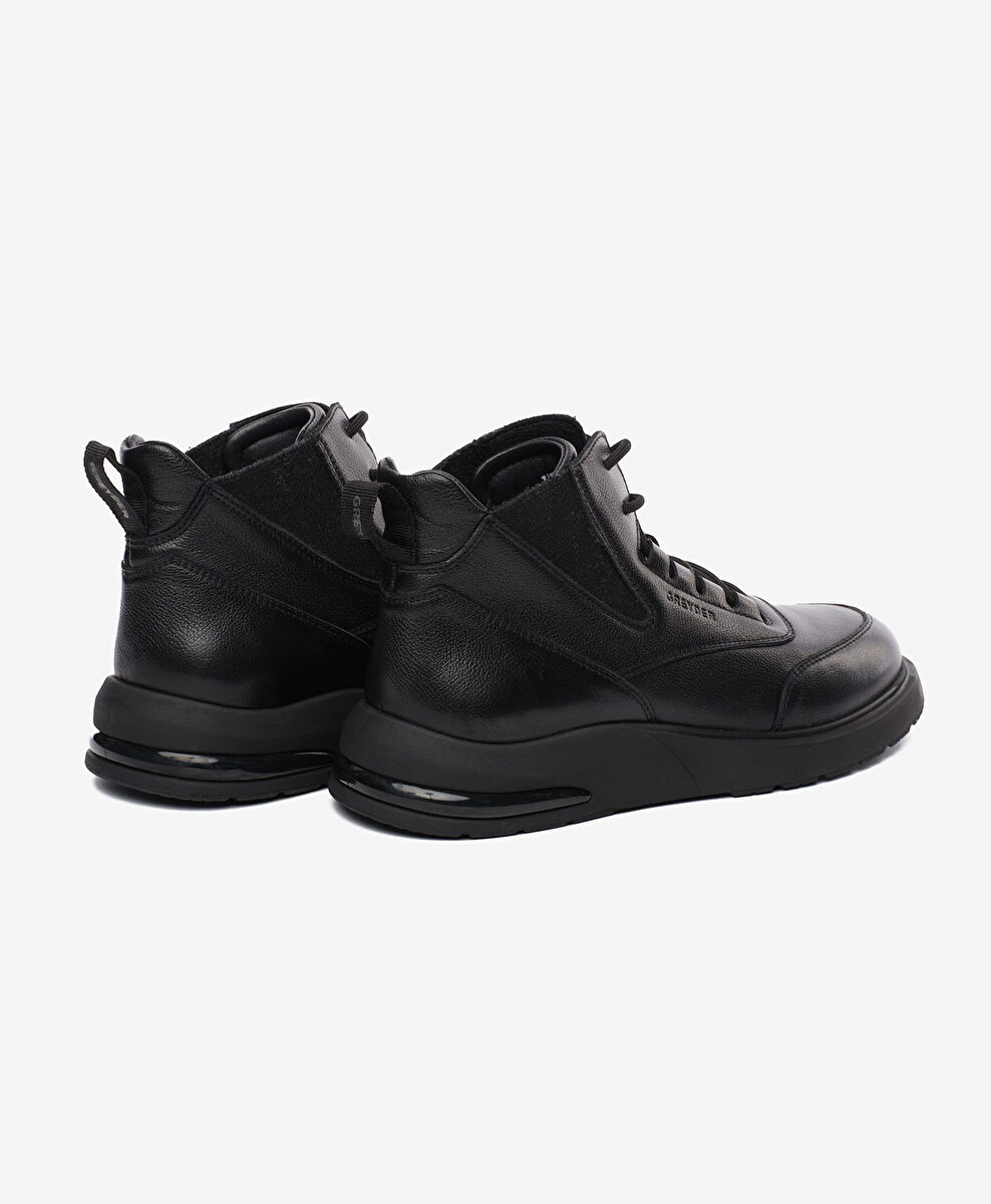 Greyder Siyah Greyder Hakiki Erkek Deri Sneaker Bot