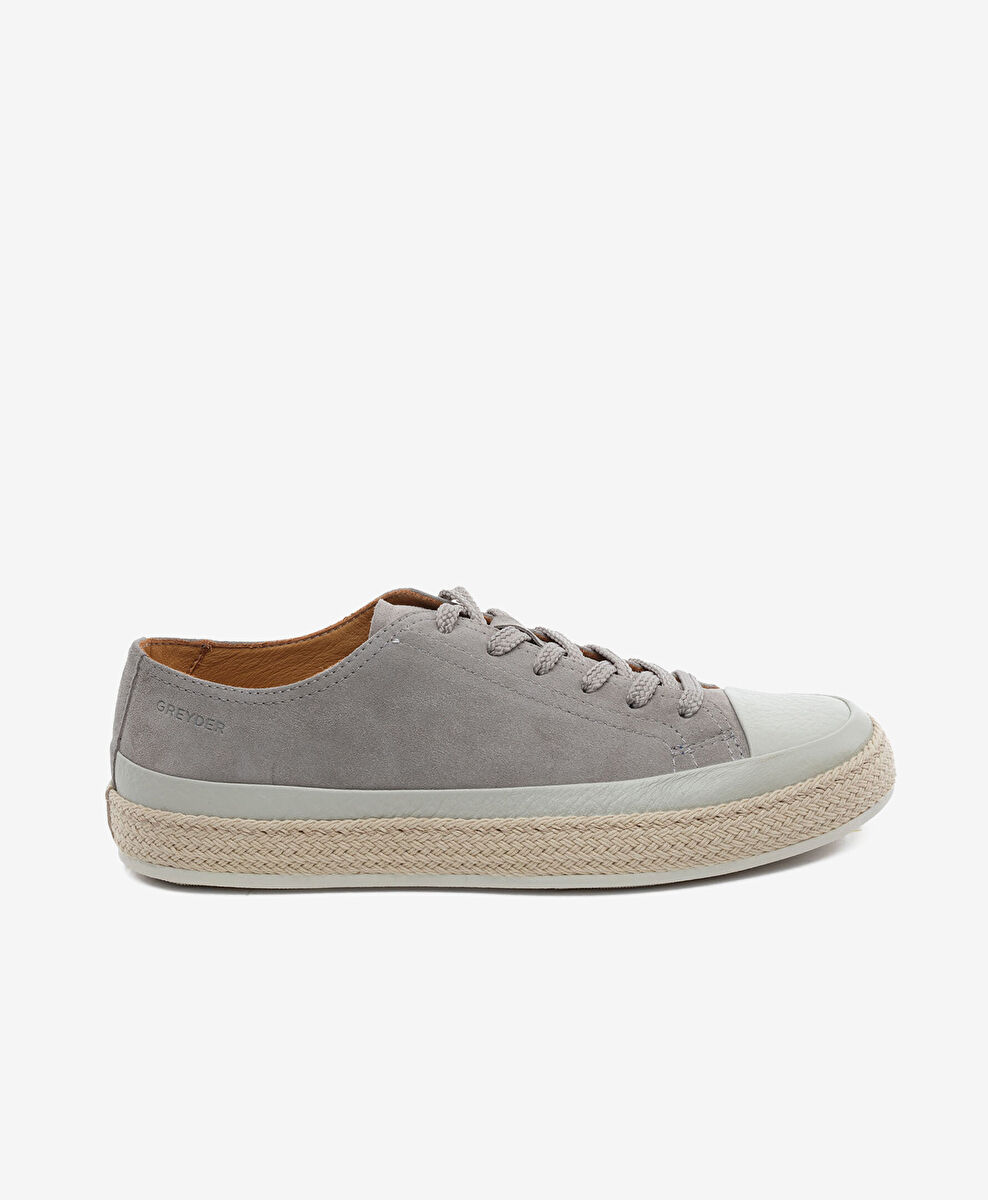 Erkek Taş Hakiki Deri Sneaker Ayakkabı