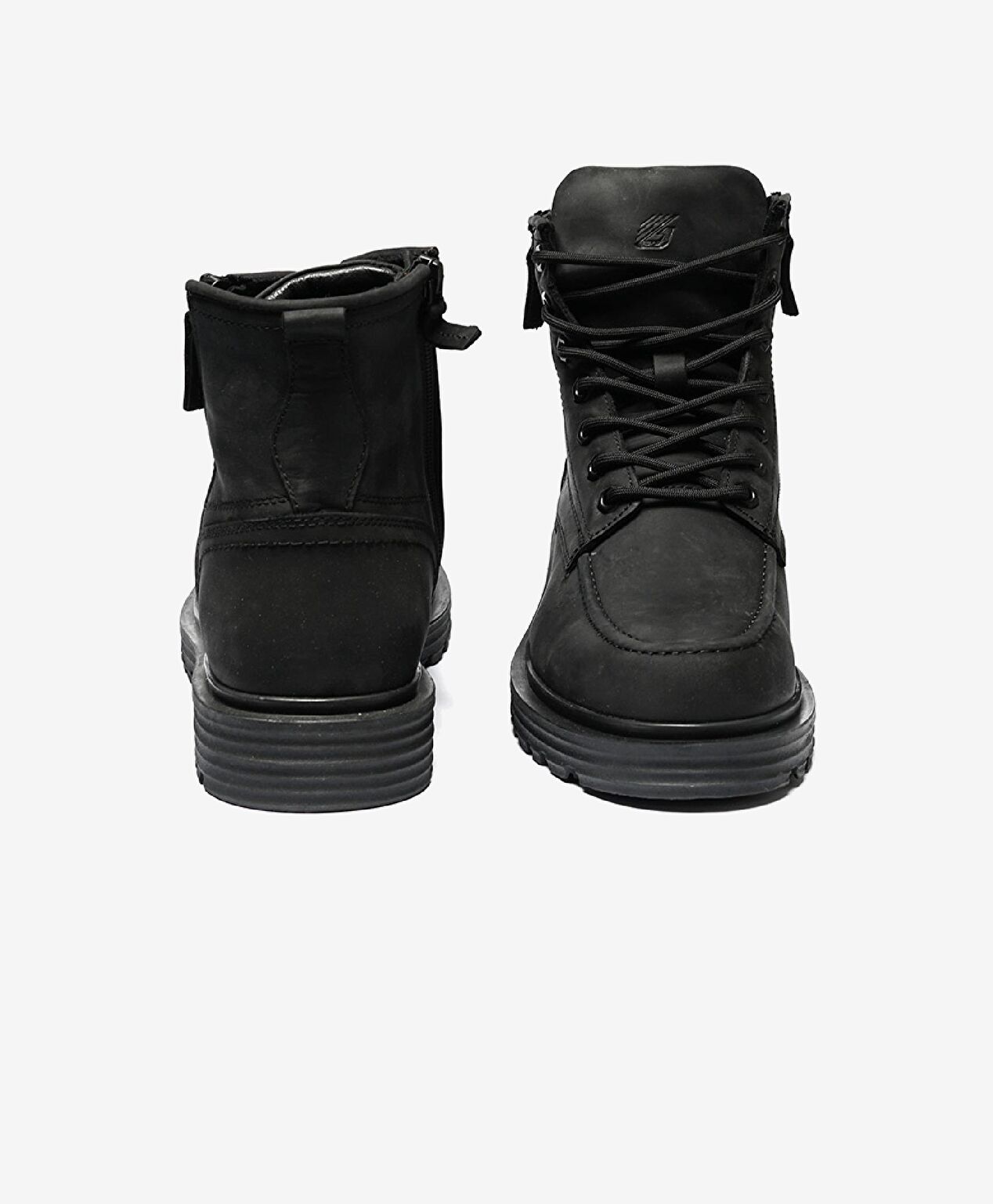 Erkek Siyah Hakiki Deri Memory Foam Taban Günlük Bot - 6