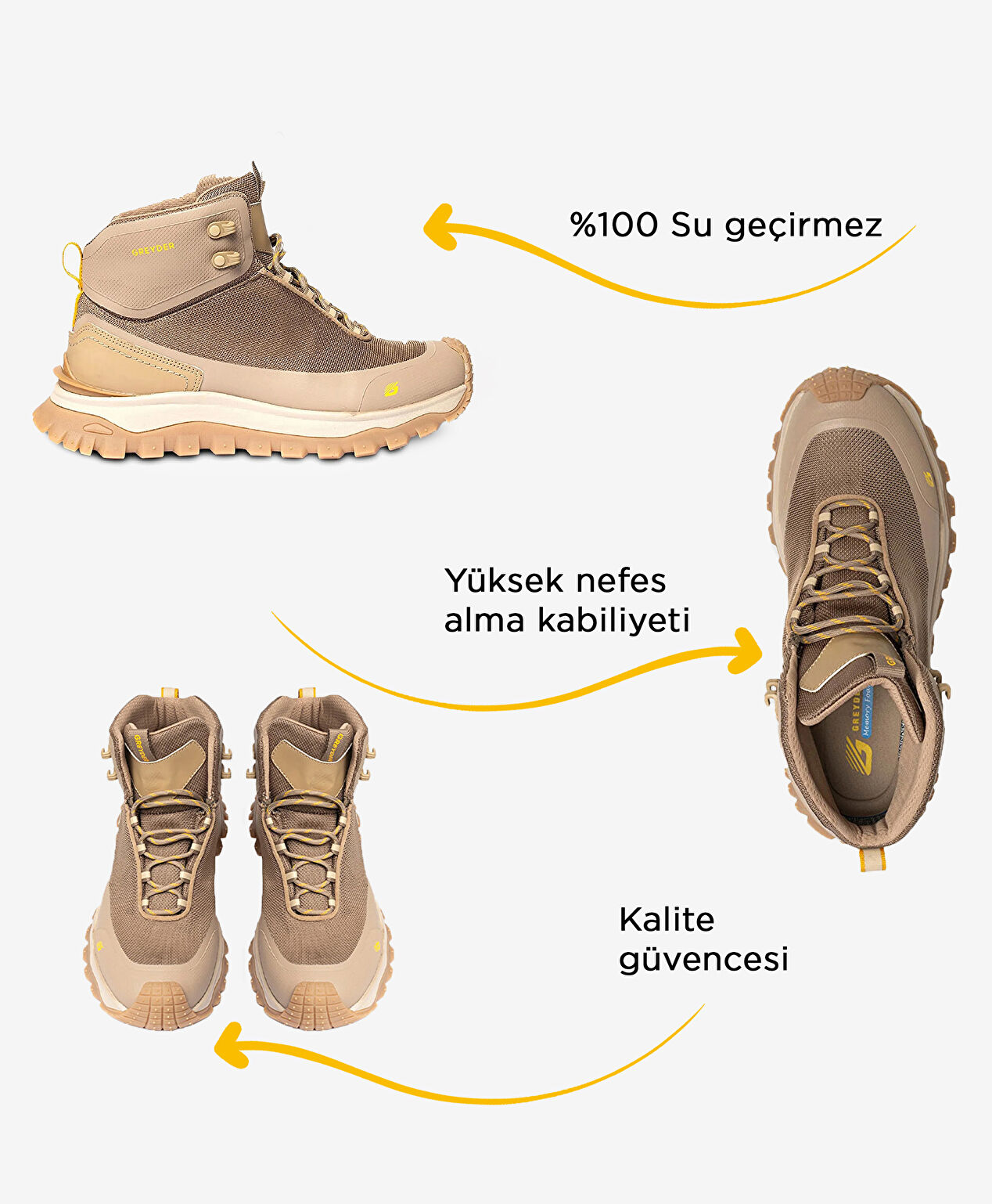 Erkek Vizon Su Geçirmez Outdoor Bot - 2