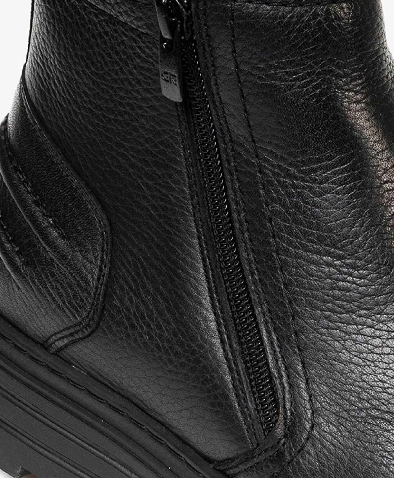 Erkek Siyah Hakiki Deri Casual Bot - 4