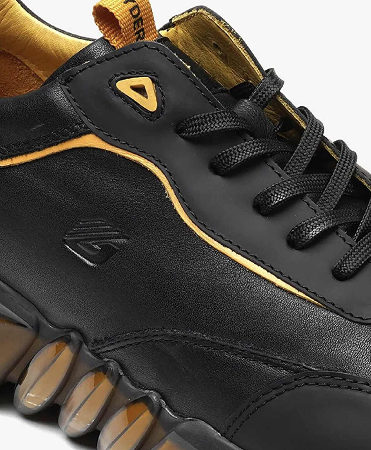 Erkek Siyah Hardal Hakiki Deri Spor Ayakkabı - 4