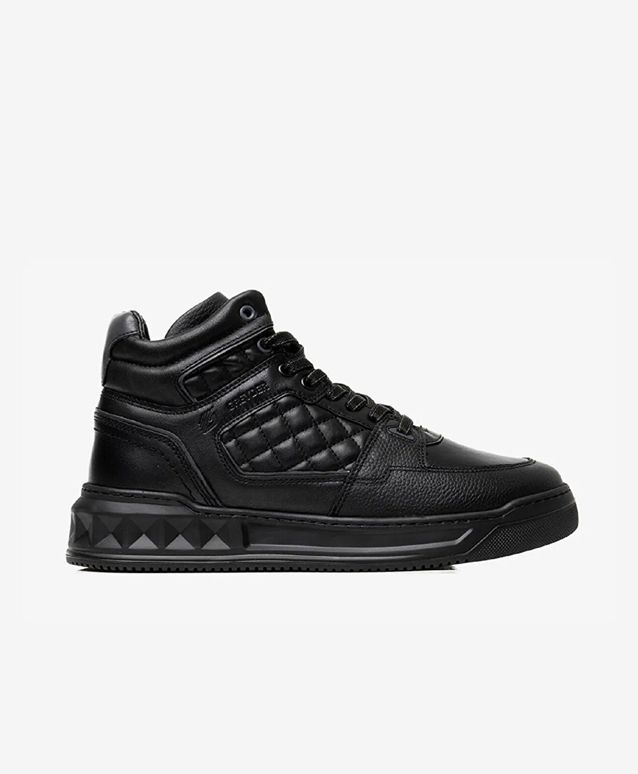 Erkek Siyah Hakiki Deri Sneaker Bot - 2