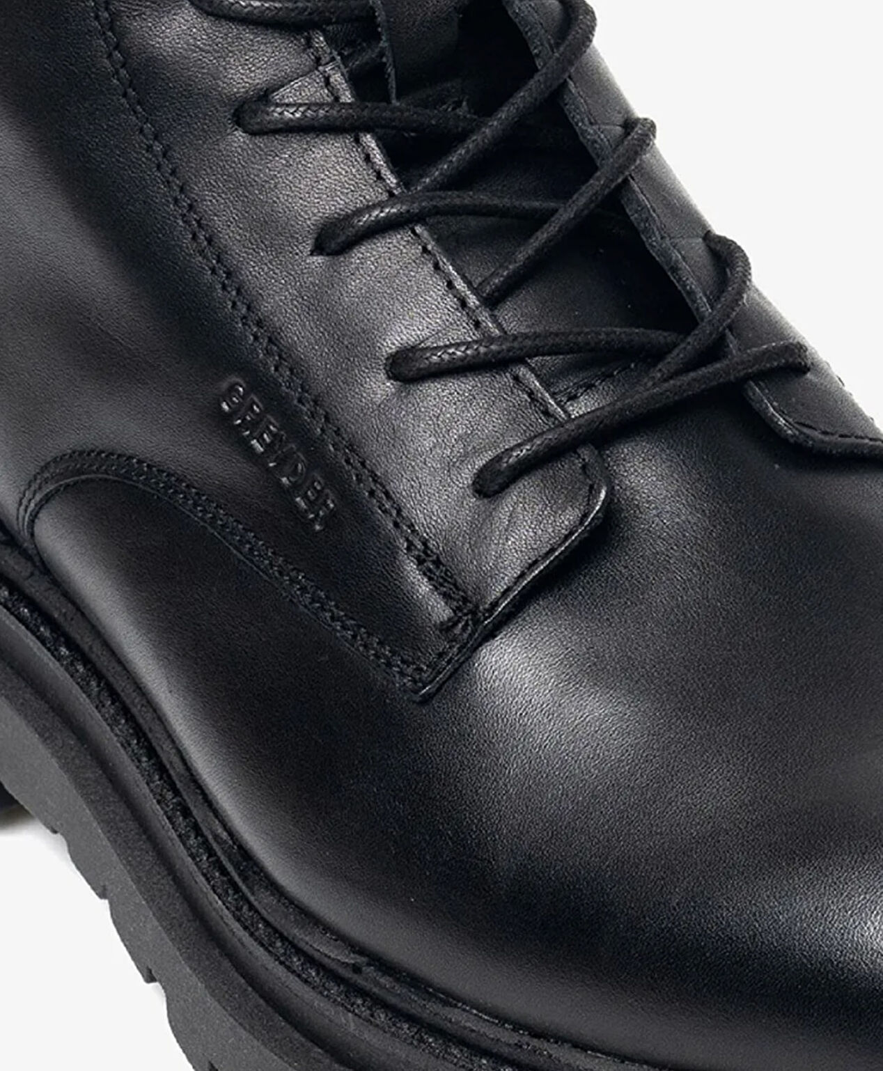 Erkek Siyah Hakiki Deri Military Bot - 4