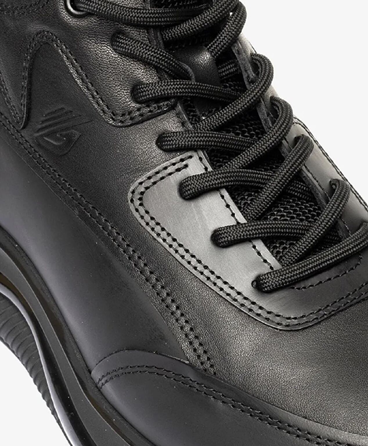 Erkek Siyah Hakiki Deri Sneaker Bot - 4