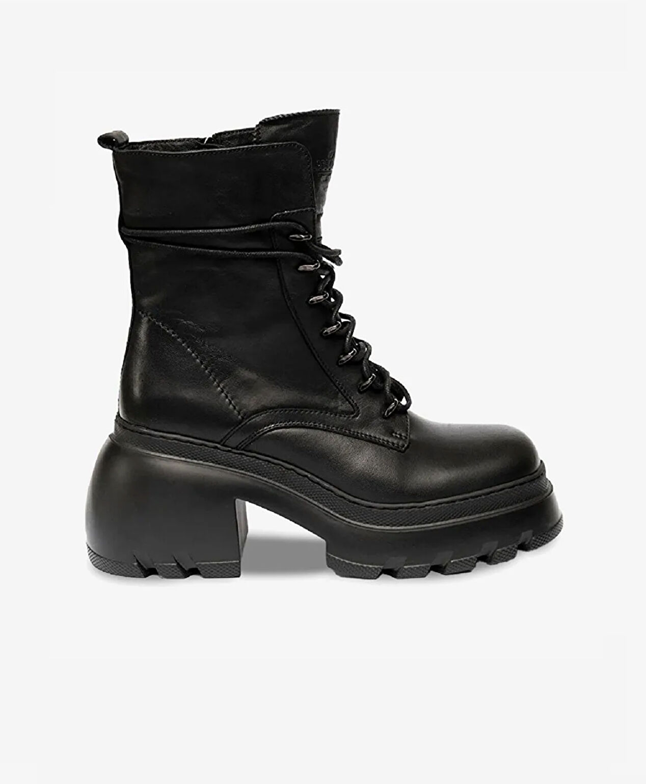 Kadın Siyah Hakiki Deri Topuklu Bot - 1