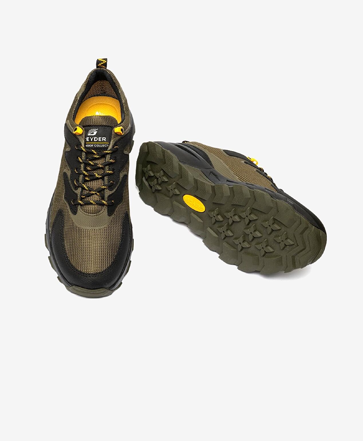 Erkek Siyah Haki Hakiki Deri Su Geçirmez Outdoor Ayakkabı 3K1GA16345 - 5