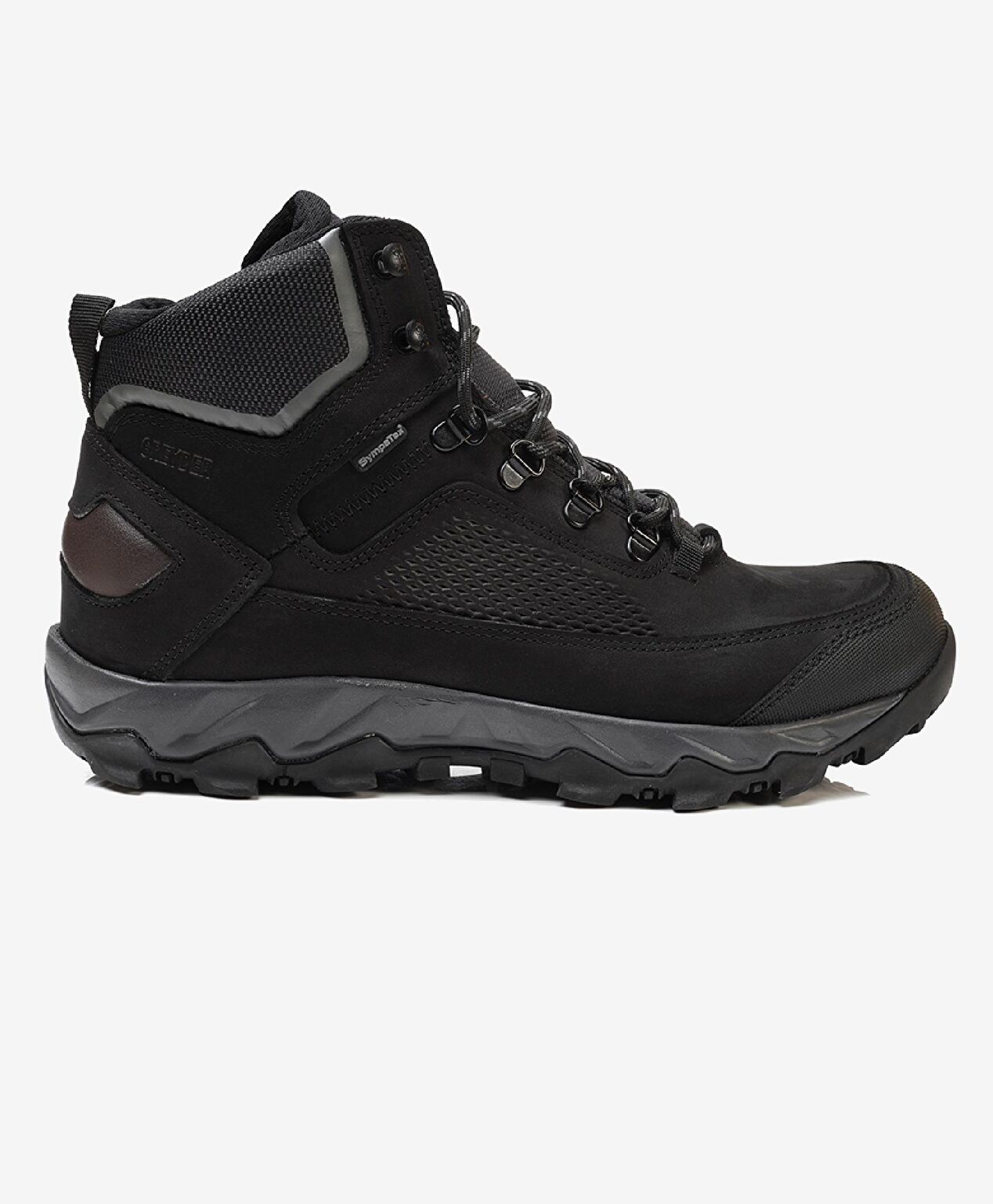 Erkek Siyah Hakiki Deri Su Geçirmez Outdoor Bot - 1