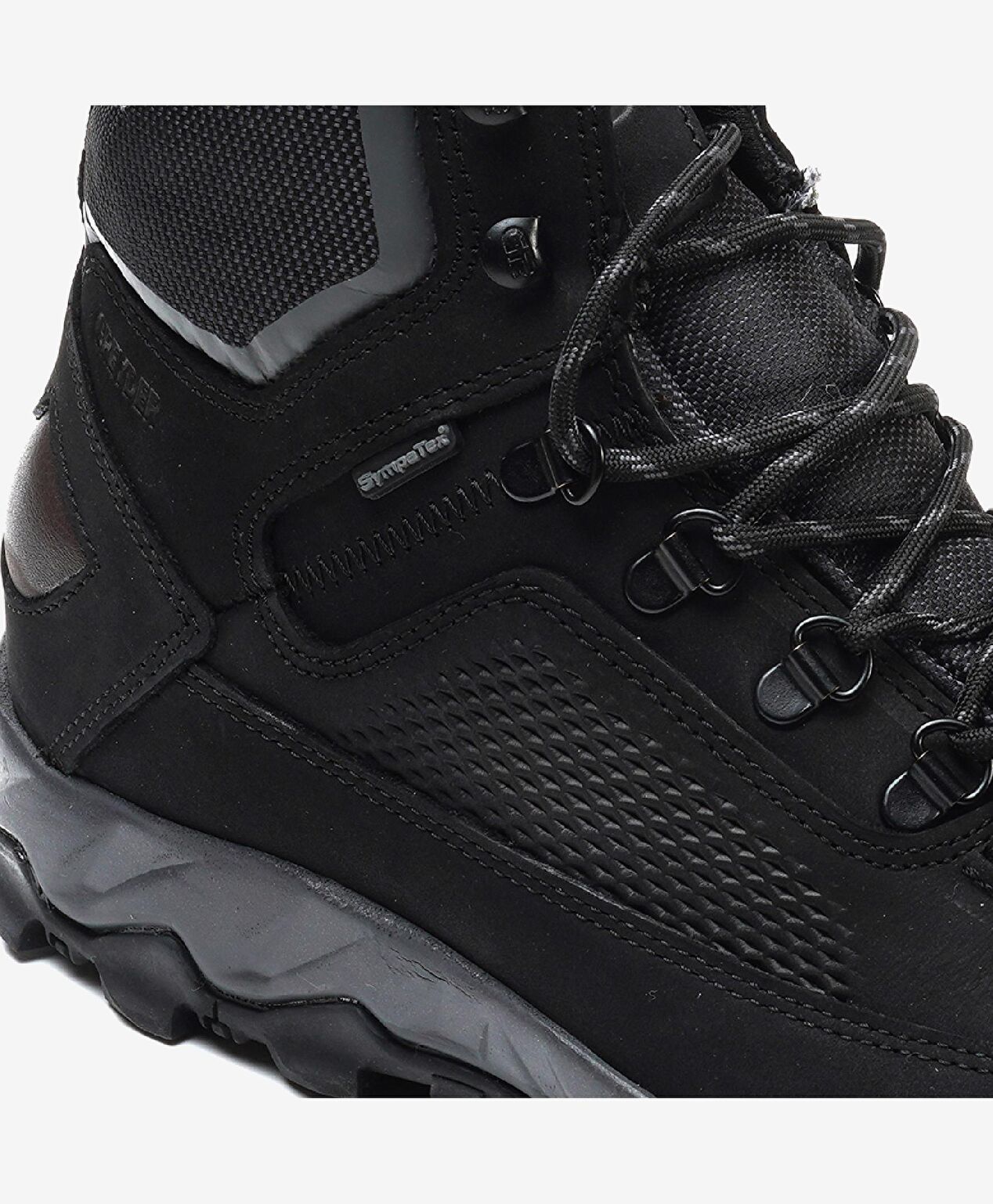 Erkek Siyah Hakiki Deri Su Geçirmez Outdoor Bot - 4