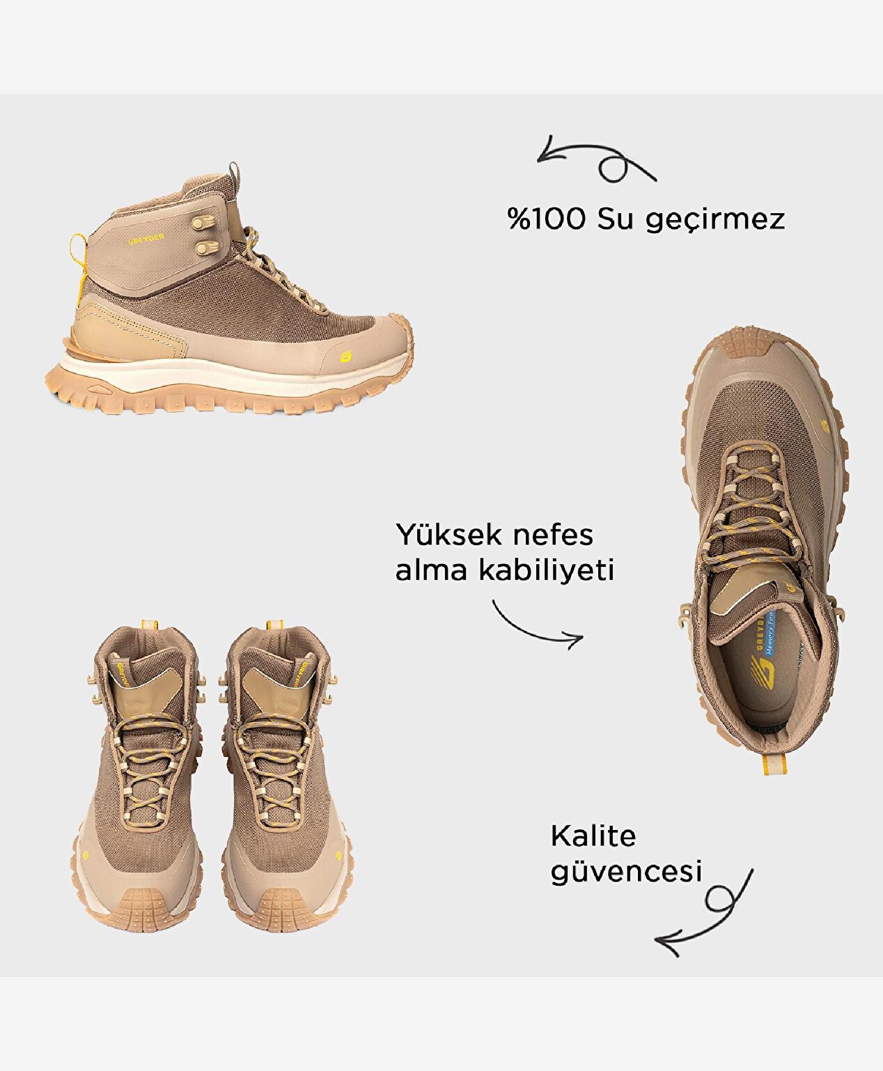 Erkek Vizon Su Geçirmez Outdoor Bot - 2