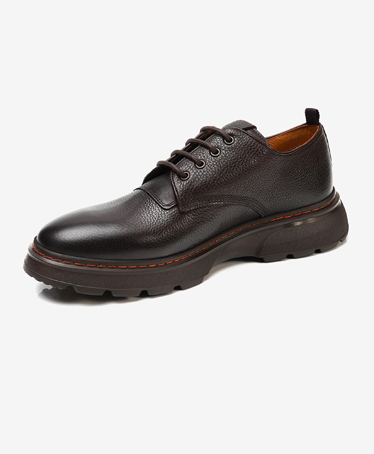 Erkek kahverengi Hakiki Deri Oxford Ayakkabı - 3