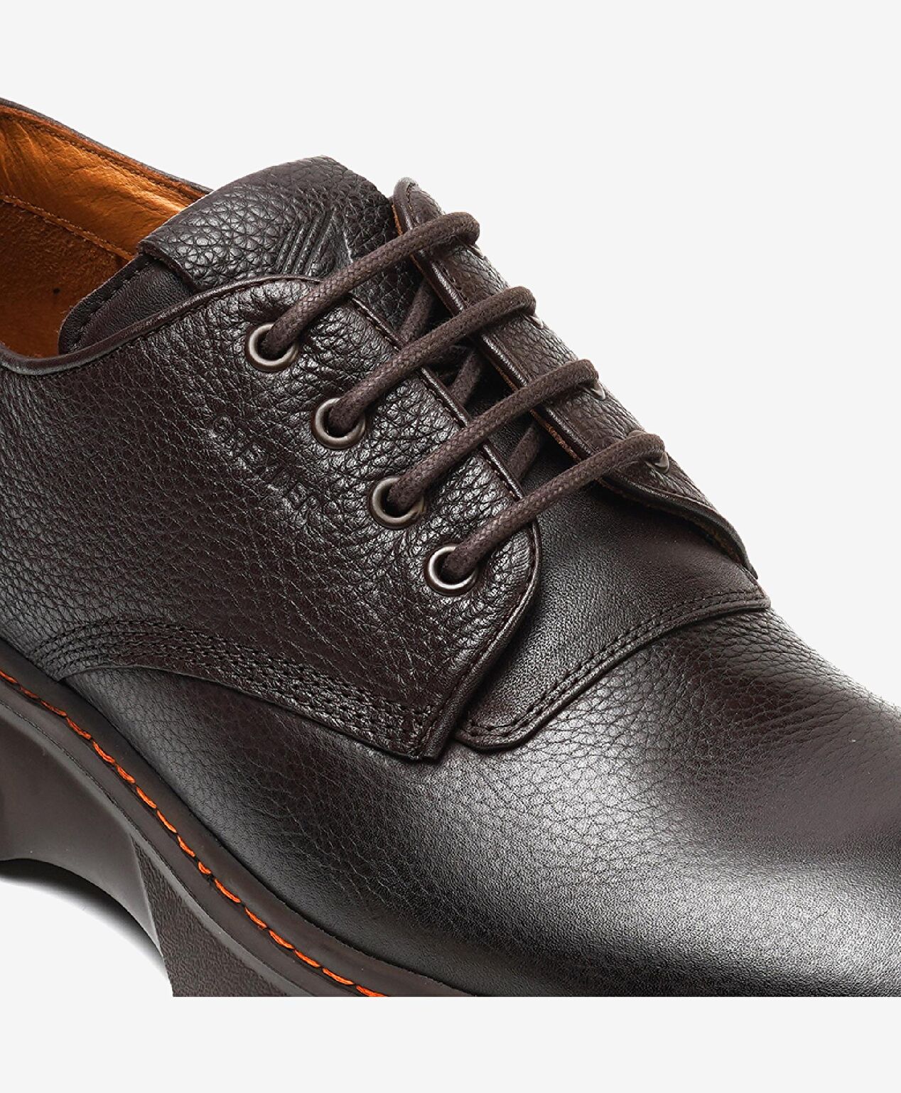 Erkek kahverengi Hakiki Deri Oxford Ayakkabı - 5