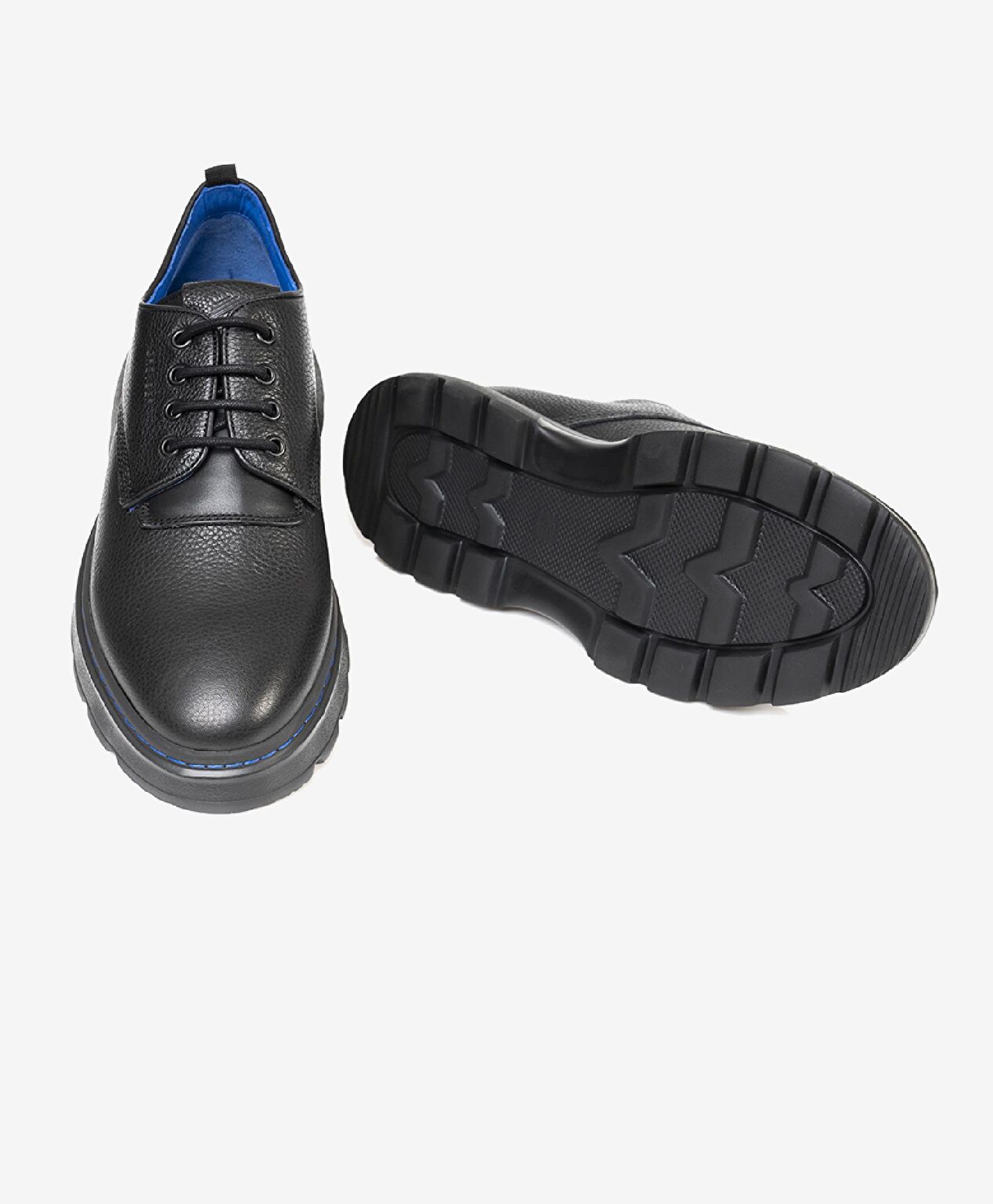 Erkek Siyah Hakiki Deri Oxford Ayakkabı - 6