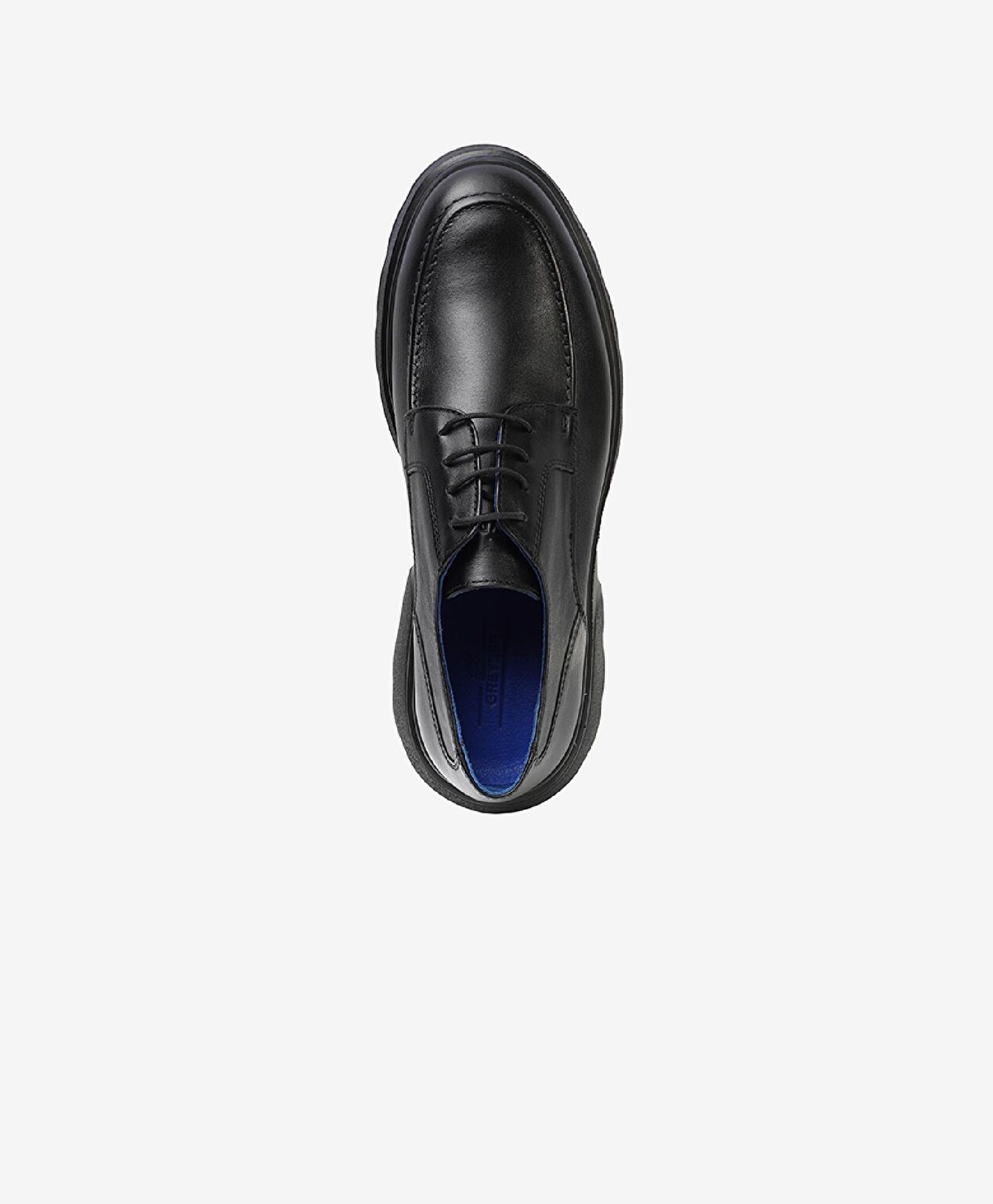 Erkek Siyah Hakiki Deri Oxford Ayakkabı - 3