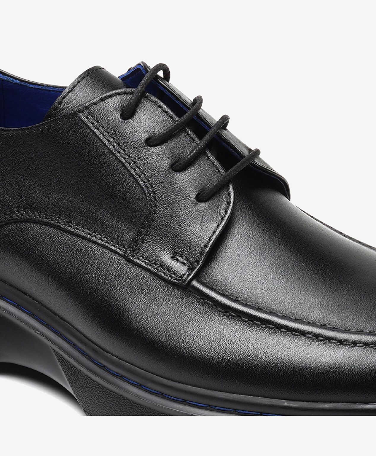 Erkek Siyah Hakiki Deri Oxford Ayakkabı - 4