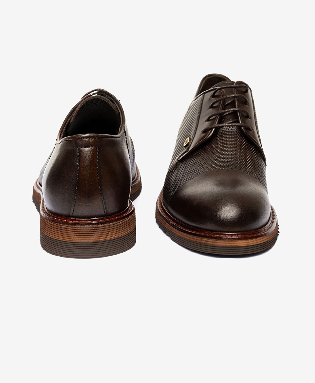 Erkek Kahverengi Hakiki Deri Klasik Ayakkabı - 6