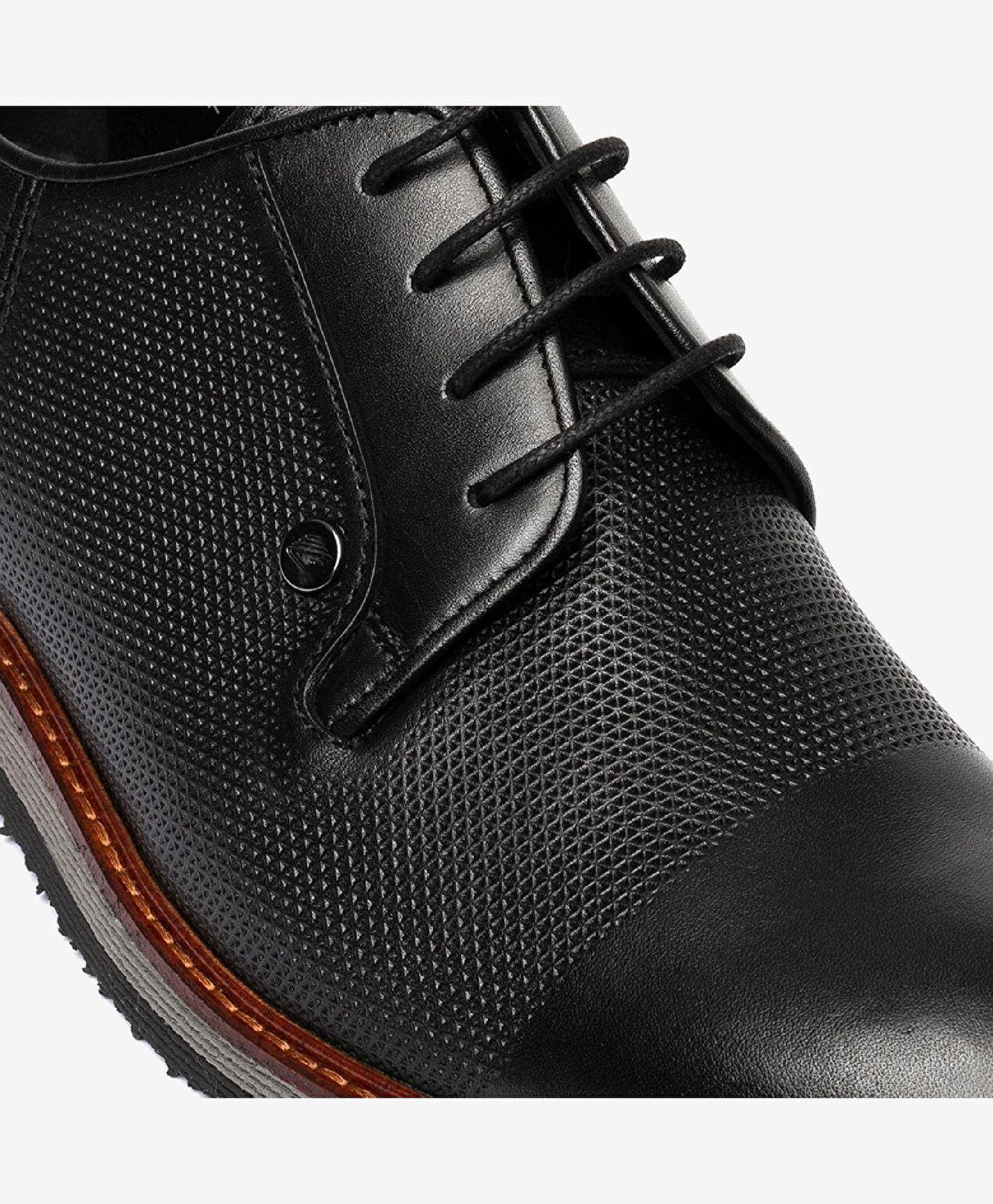 Erkek Siyah Hakiki Deri Klasik Ayakkabı - 5