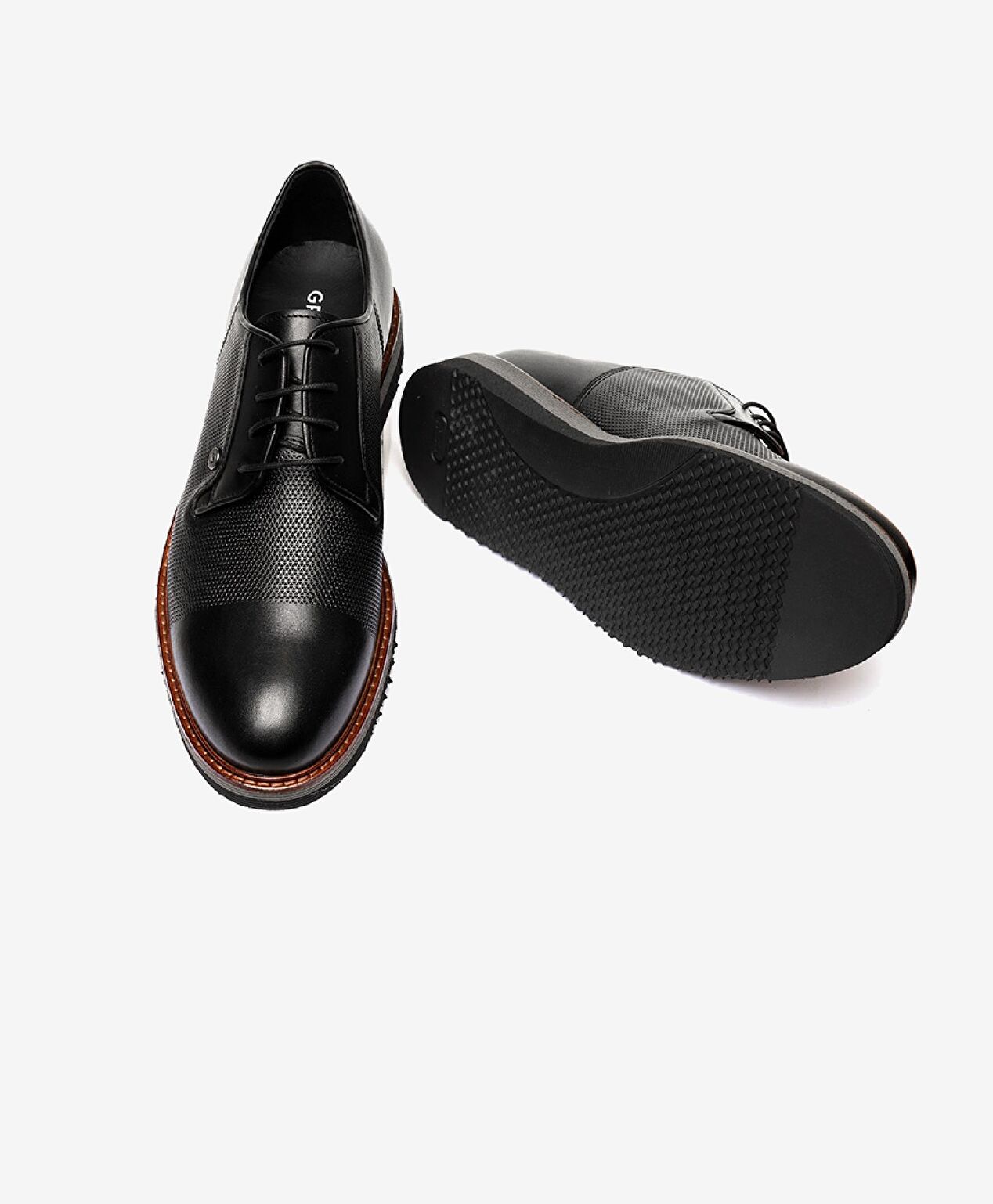 Erkek Siyah Hakiki Deri Klasik Ayakkabı - 6