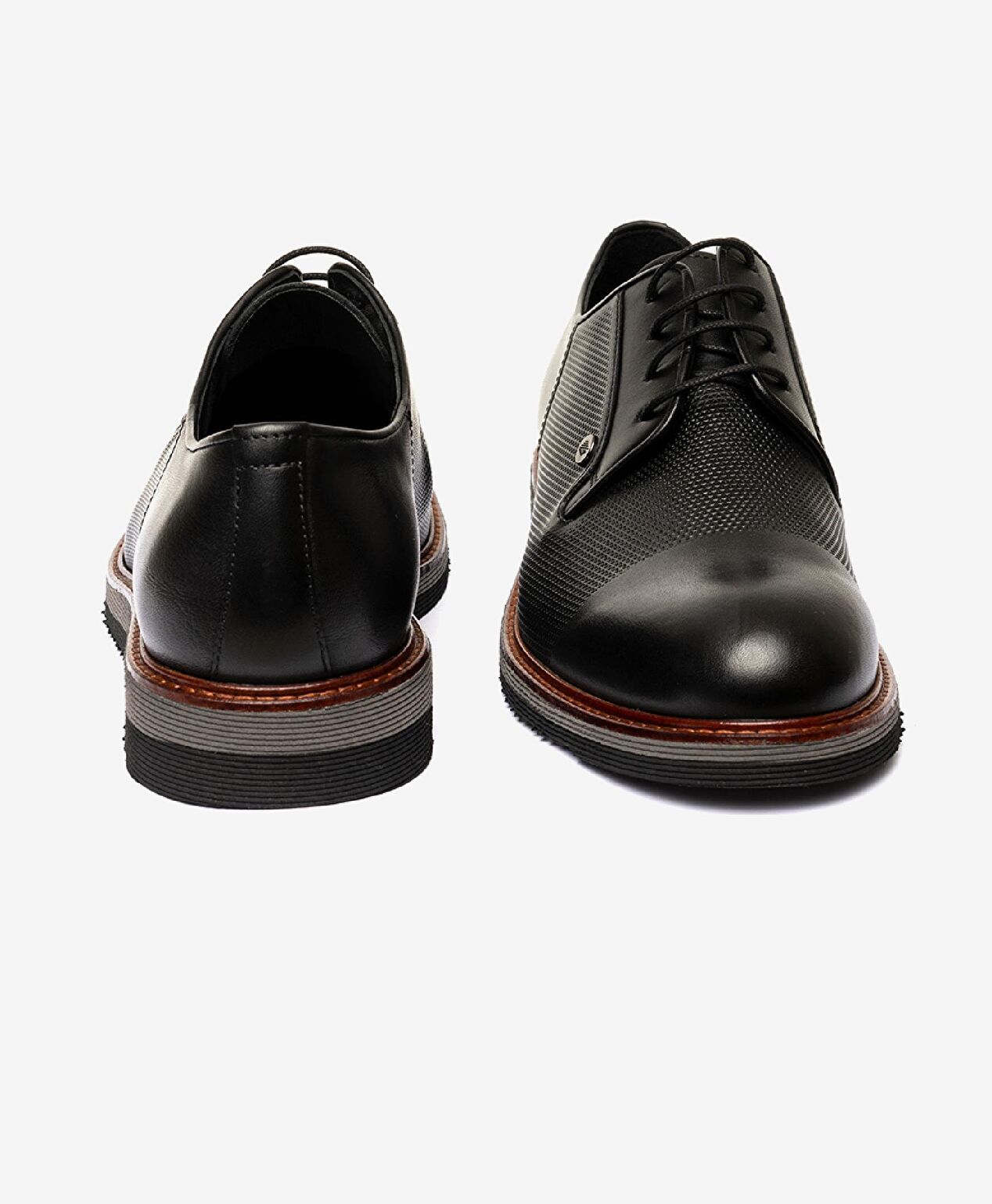 Erkek Siyah Hakiki Deri Klasik Ayakkabı - 7