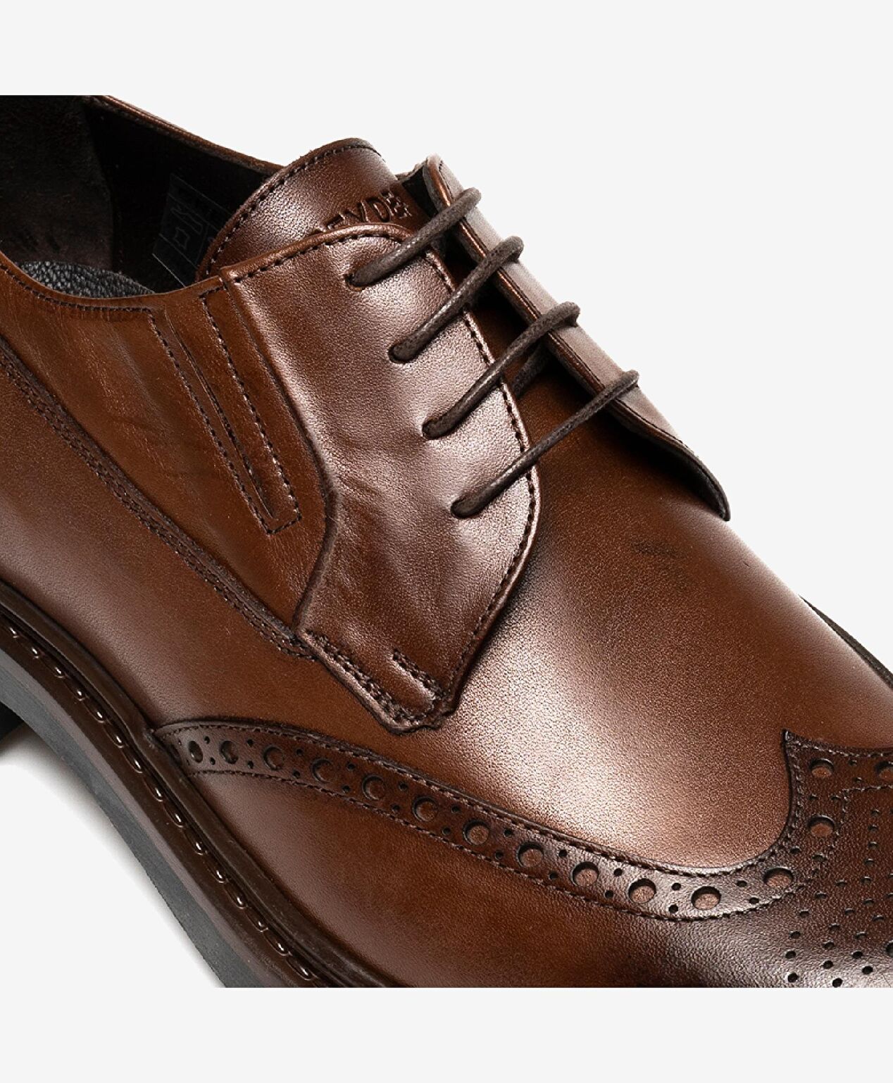 Erkek Kahverengi Hakiki Deri Klasik Ayakkabı - 4