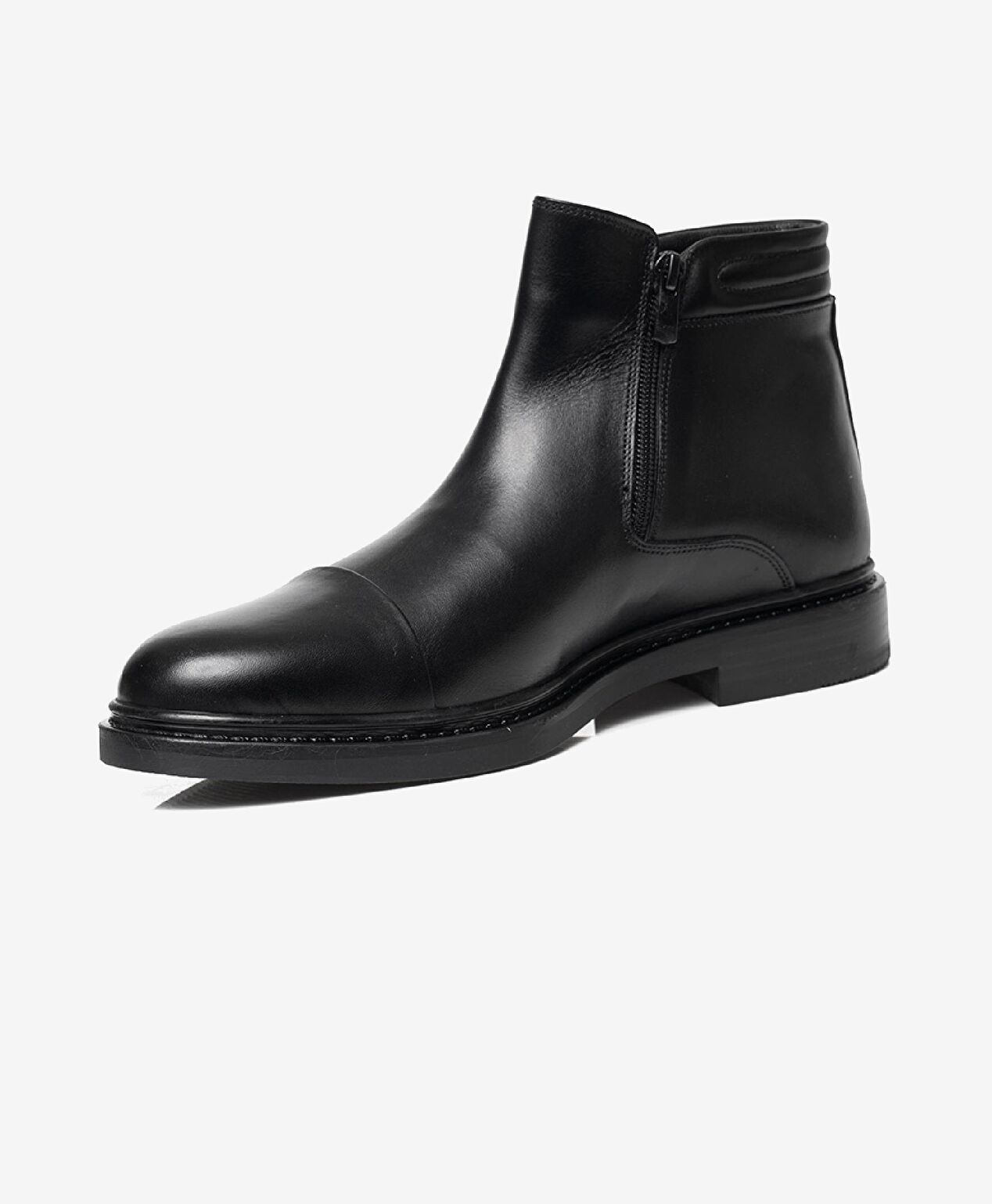 Erkek Siyah Hakiki Deri Klasik Bot - 2