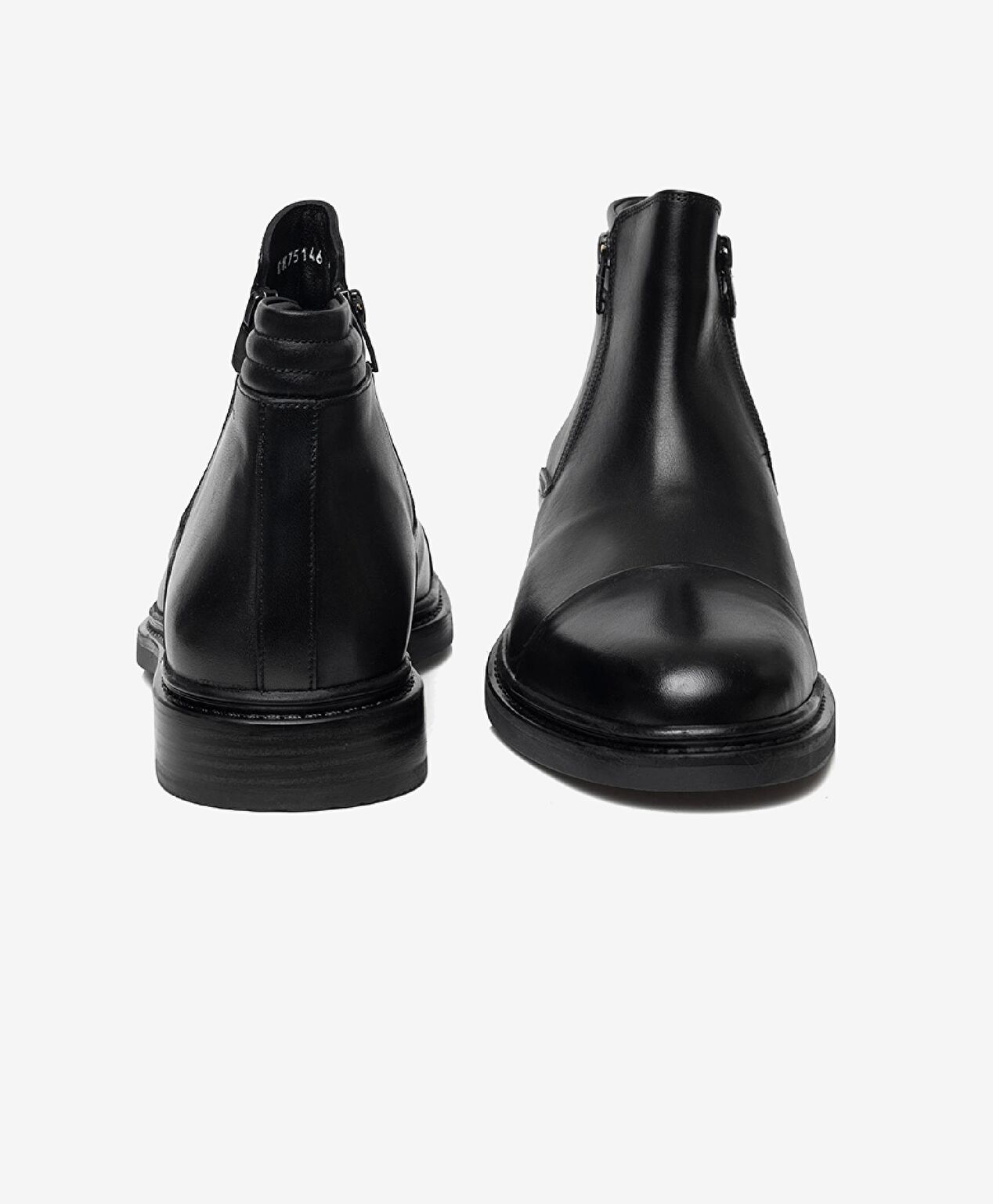 Erkek Siyah Hakiki Deri Klasik Bot - 6