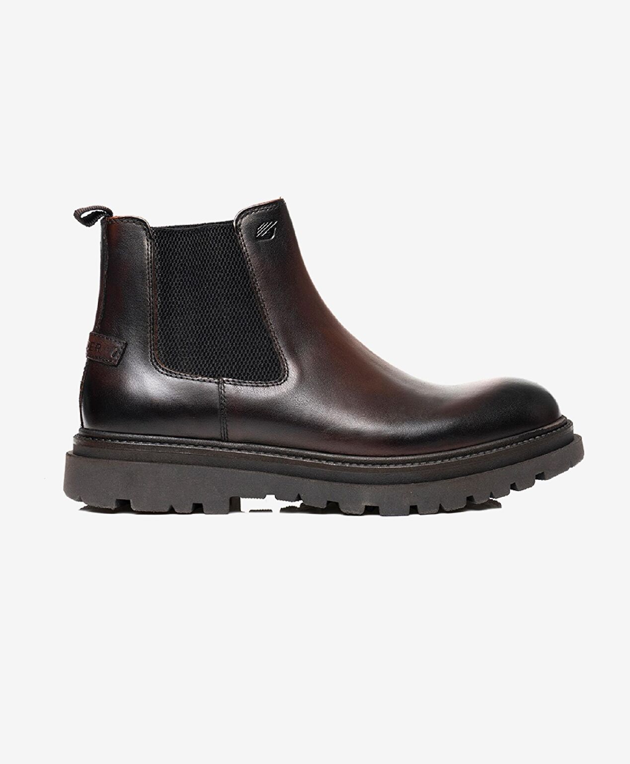 Erkek Koyu Kahverengi Hakiki Deri Chelsea Bot - 1
