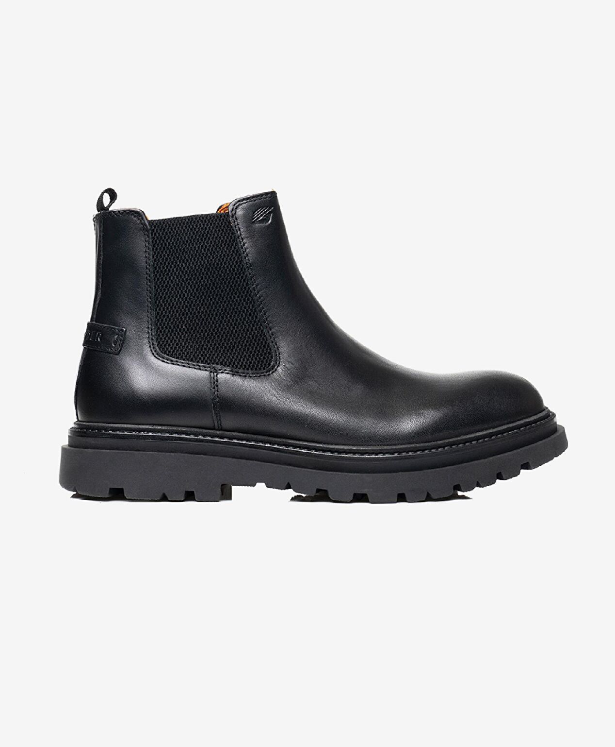 Erkek Siyah Hakiki Deri Chelsea Bot - 1