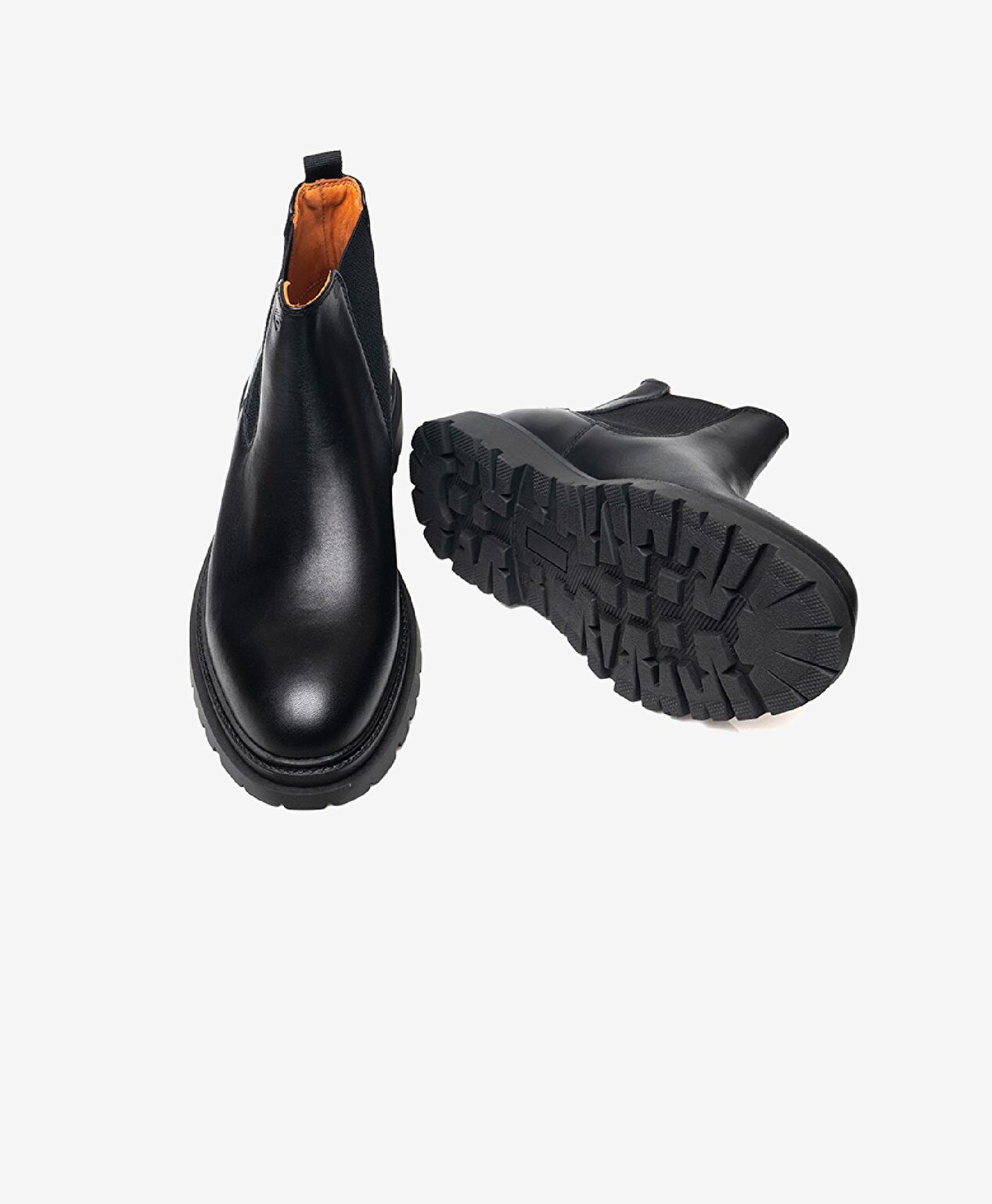 Erkek Siyah Hakiki Deri Chelsea Bot - 6