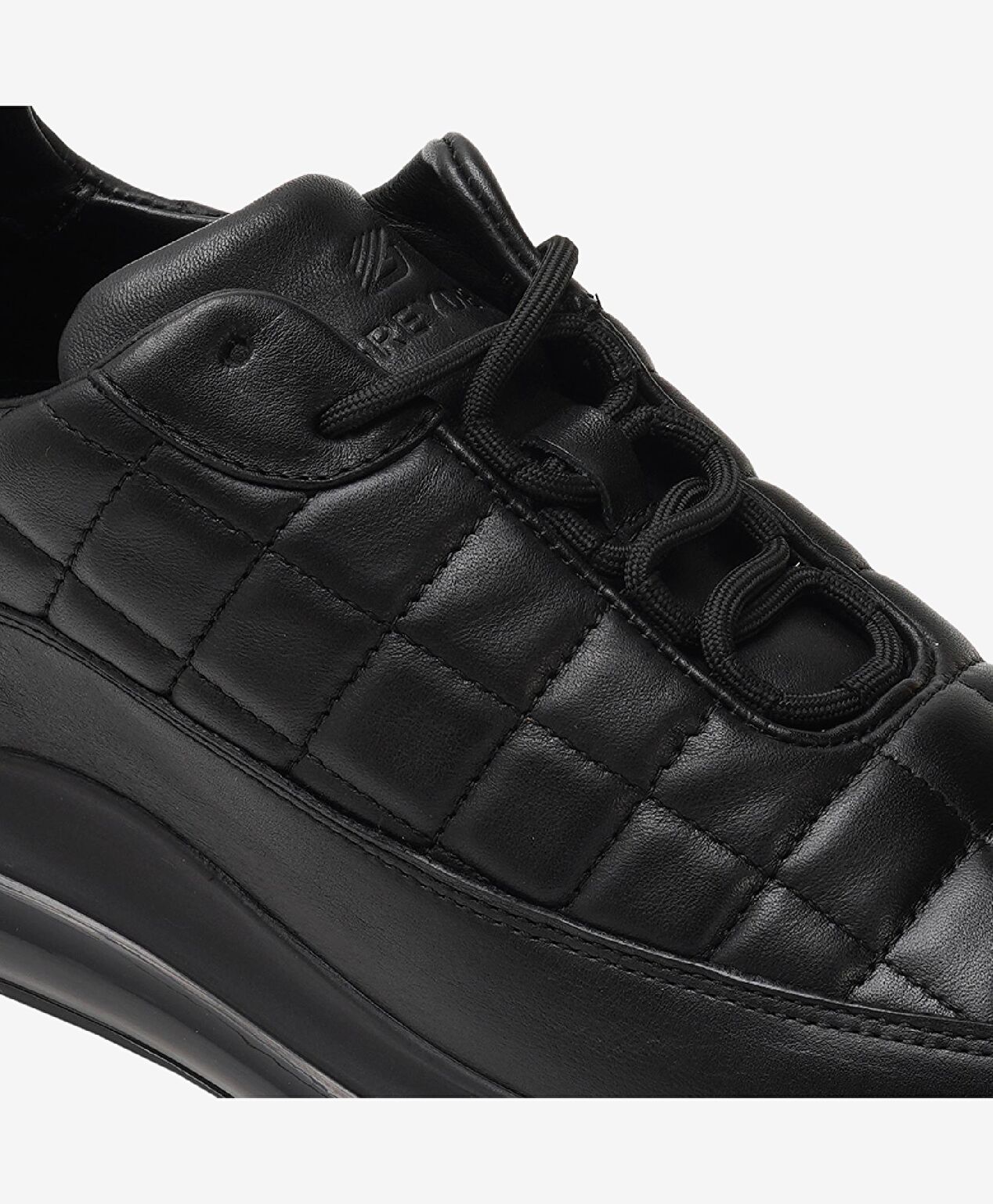 Erkek Siyah Hakiki Deri Spor Ayakkabı - 4