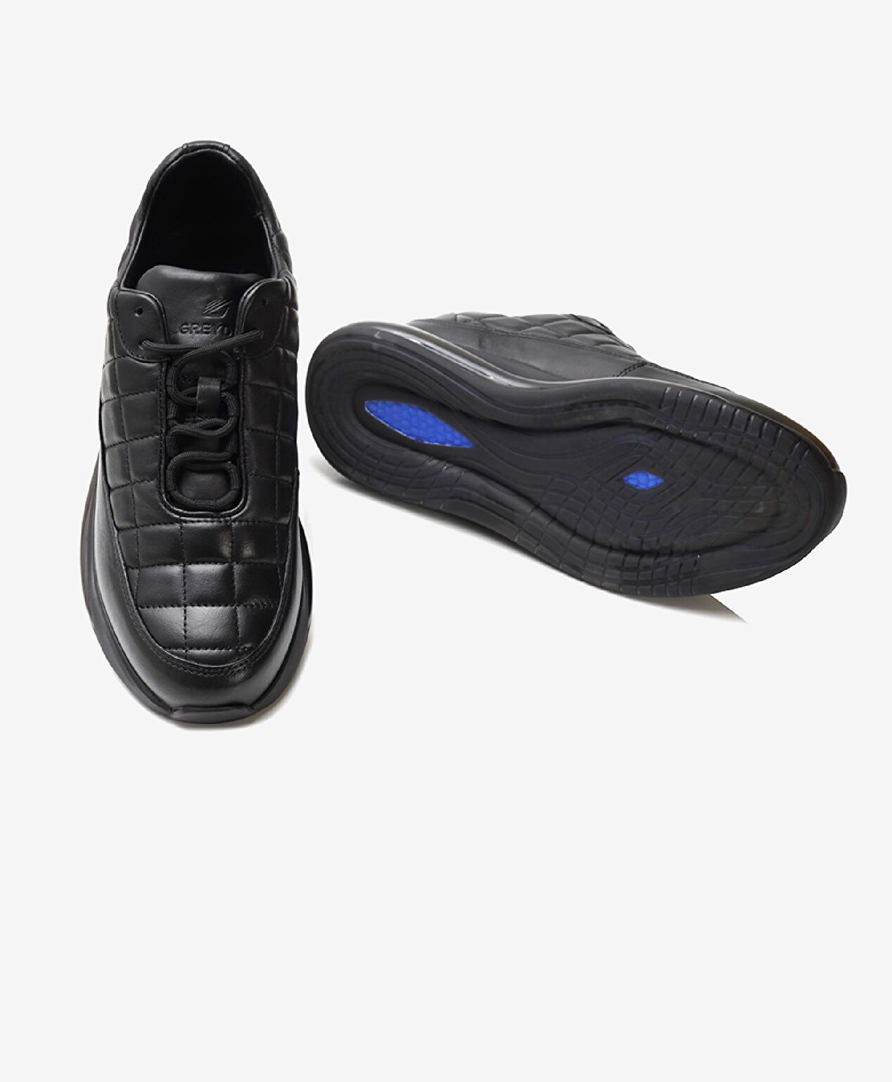 Erkek Siyah Hakiki Deri Spor Ayakkabı - 5