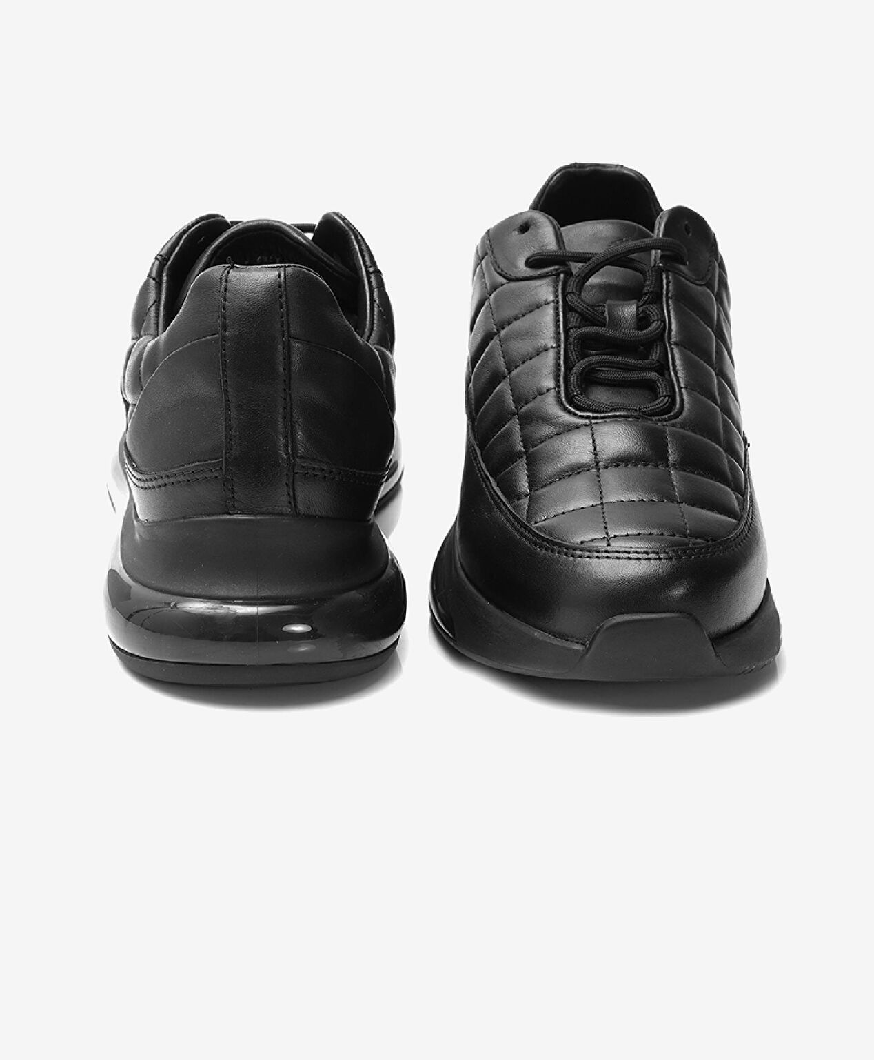 Erkek Siyah Hakiki Deri Spor Ayakkabı - 6