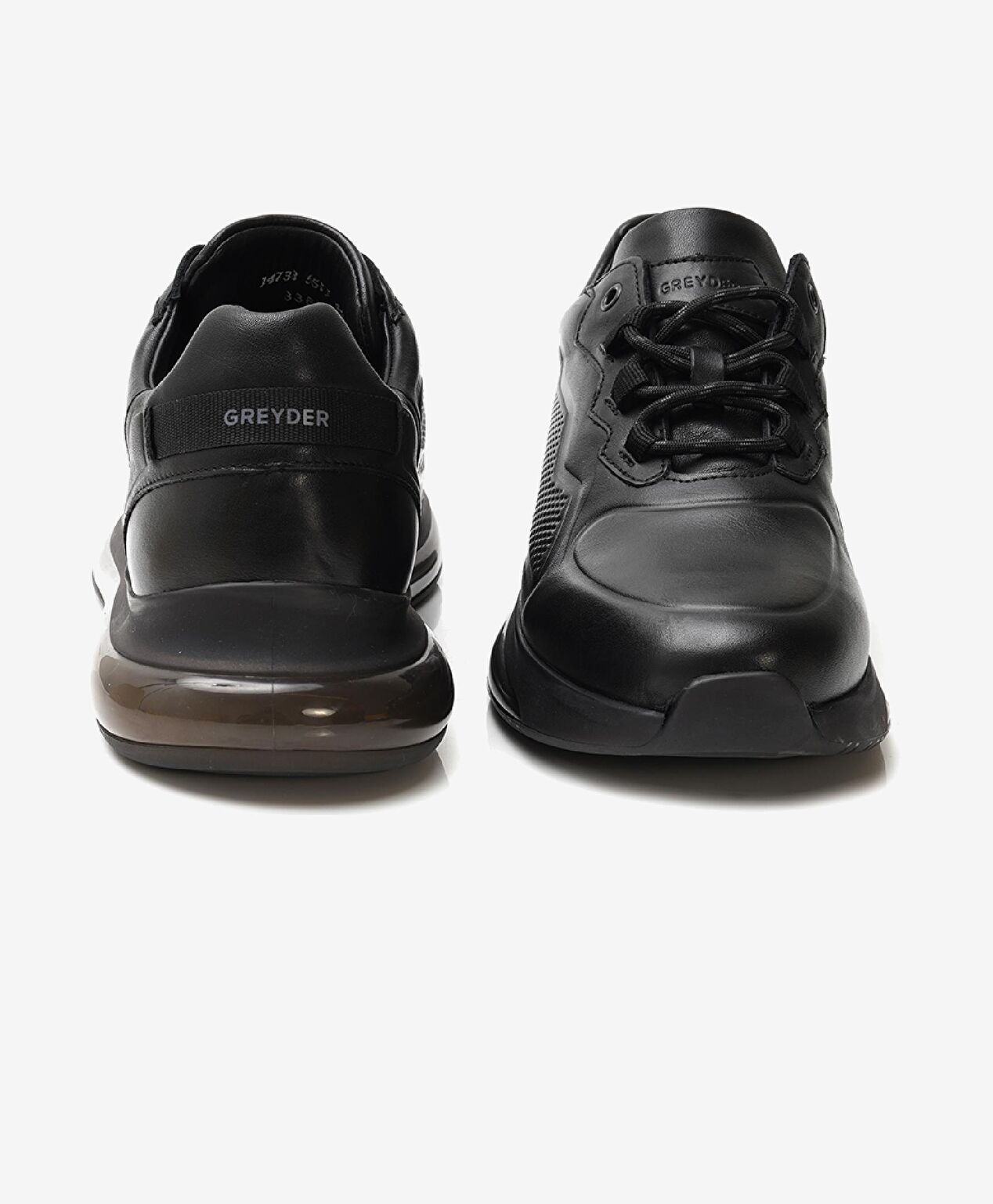 Erkek Siyah Hakiki Deri Spor Ayakkabı - 7