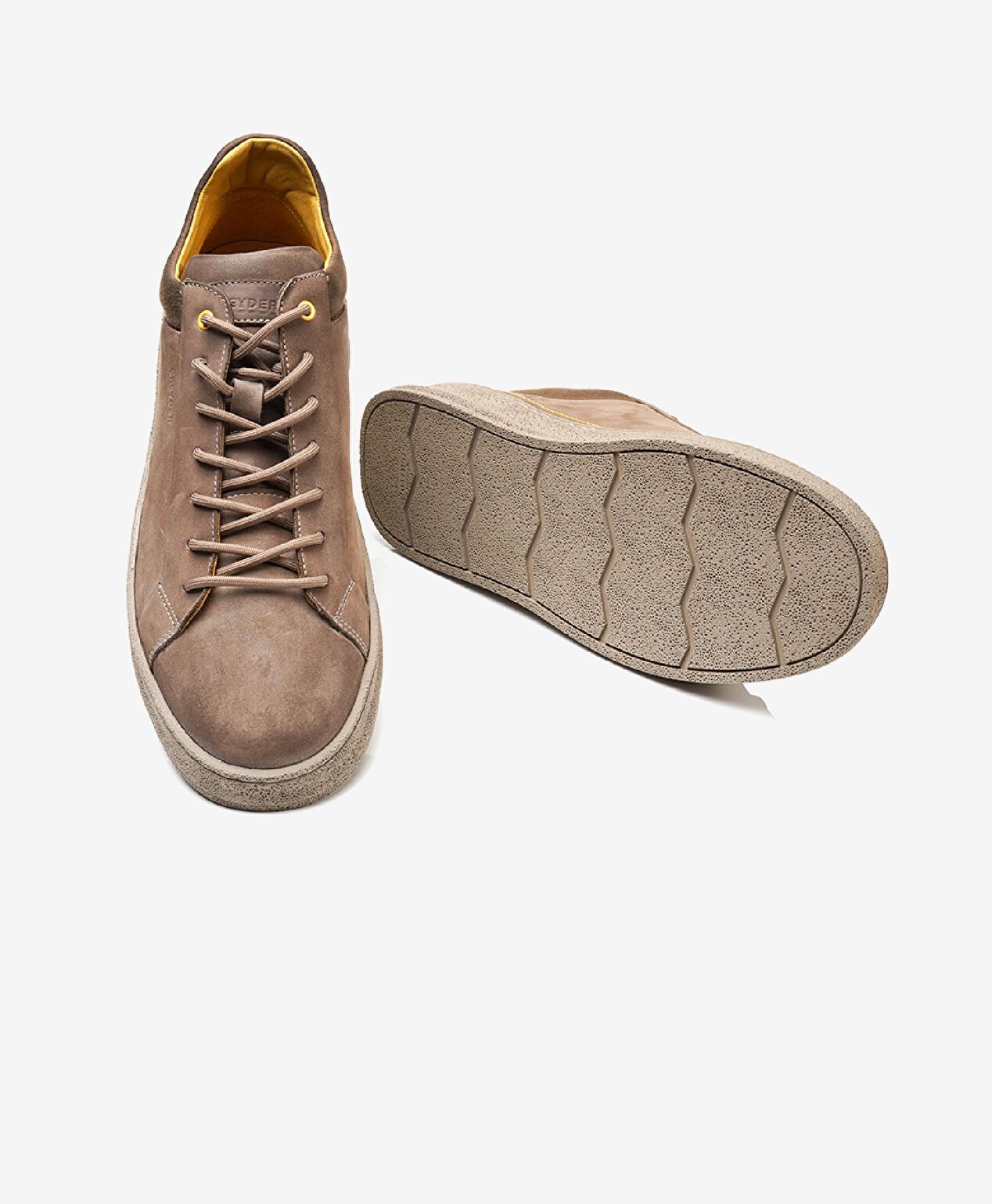 Erkek Vizon Hakiki Deri Sneaker Ayakkabı - 6