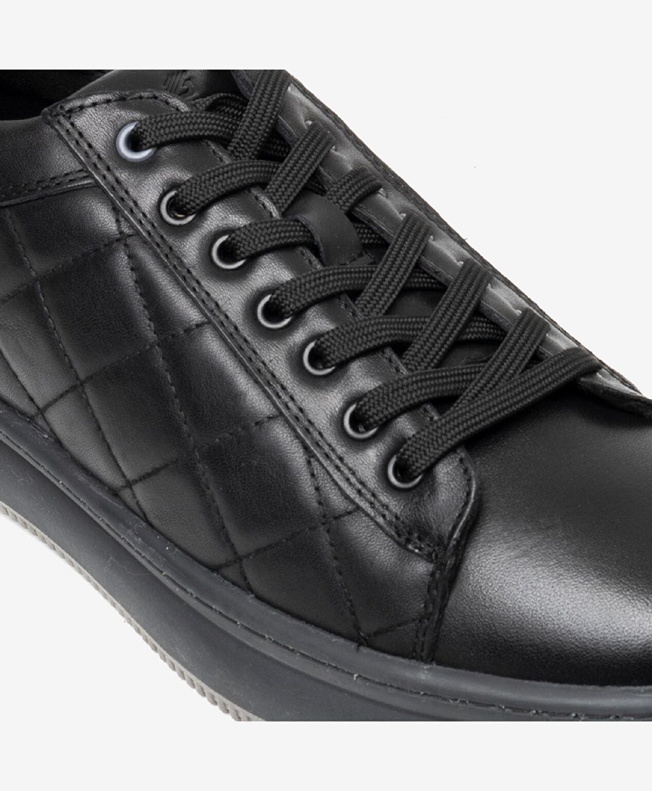 Erkek Siyah Hakiki Deri Sneaker Ayakkabı - 5