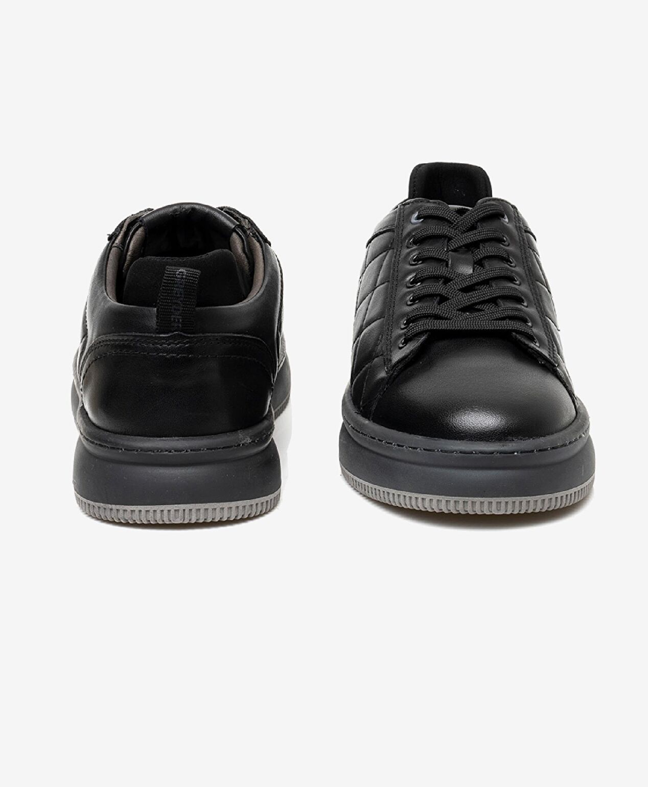 Erkek Siyah Hakiki Deri Sneaker Ayakkabı - 7