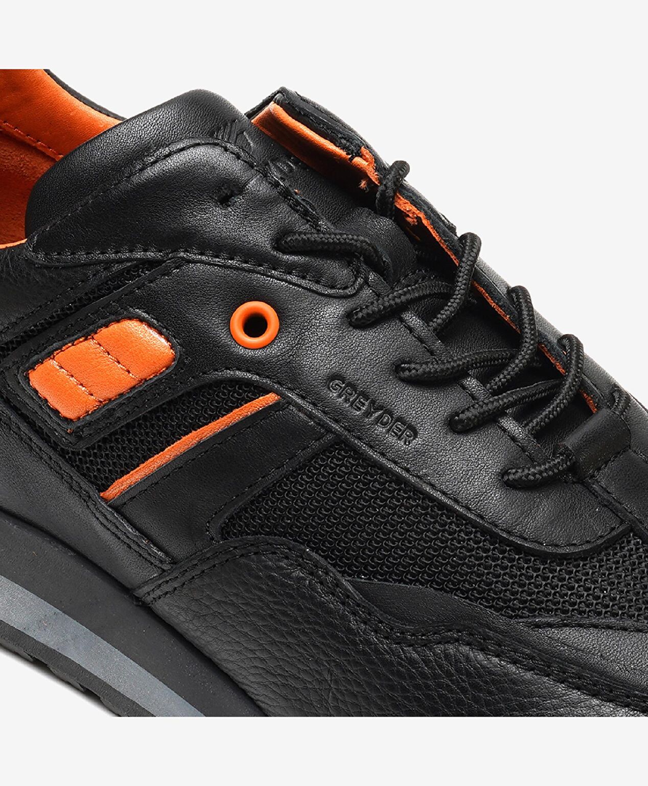 Erkek Siyah Hakiki Deri Spor Ayakkabı - 4