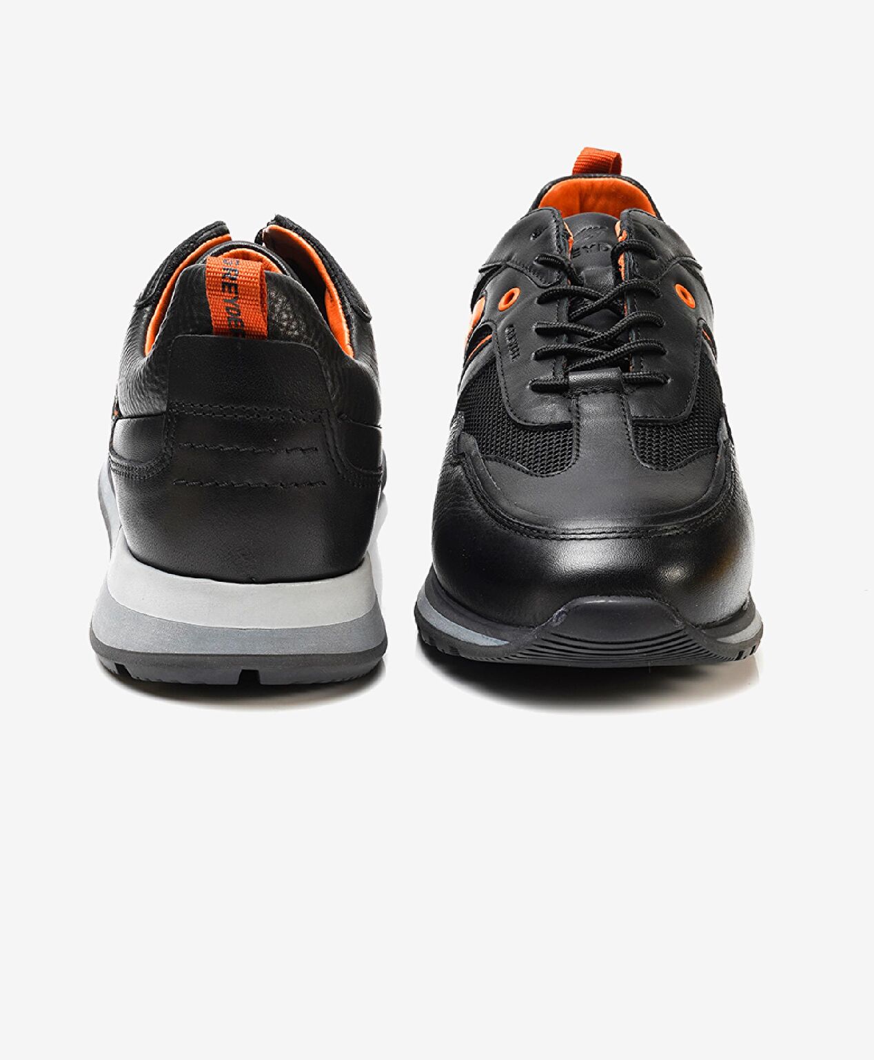 Erkek Siyah Hakiki Deri Spor Ayakkabı - 6