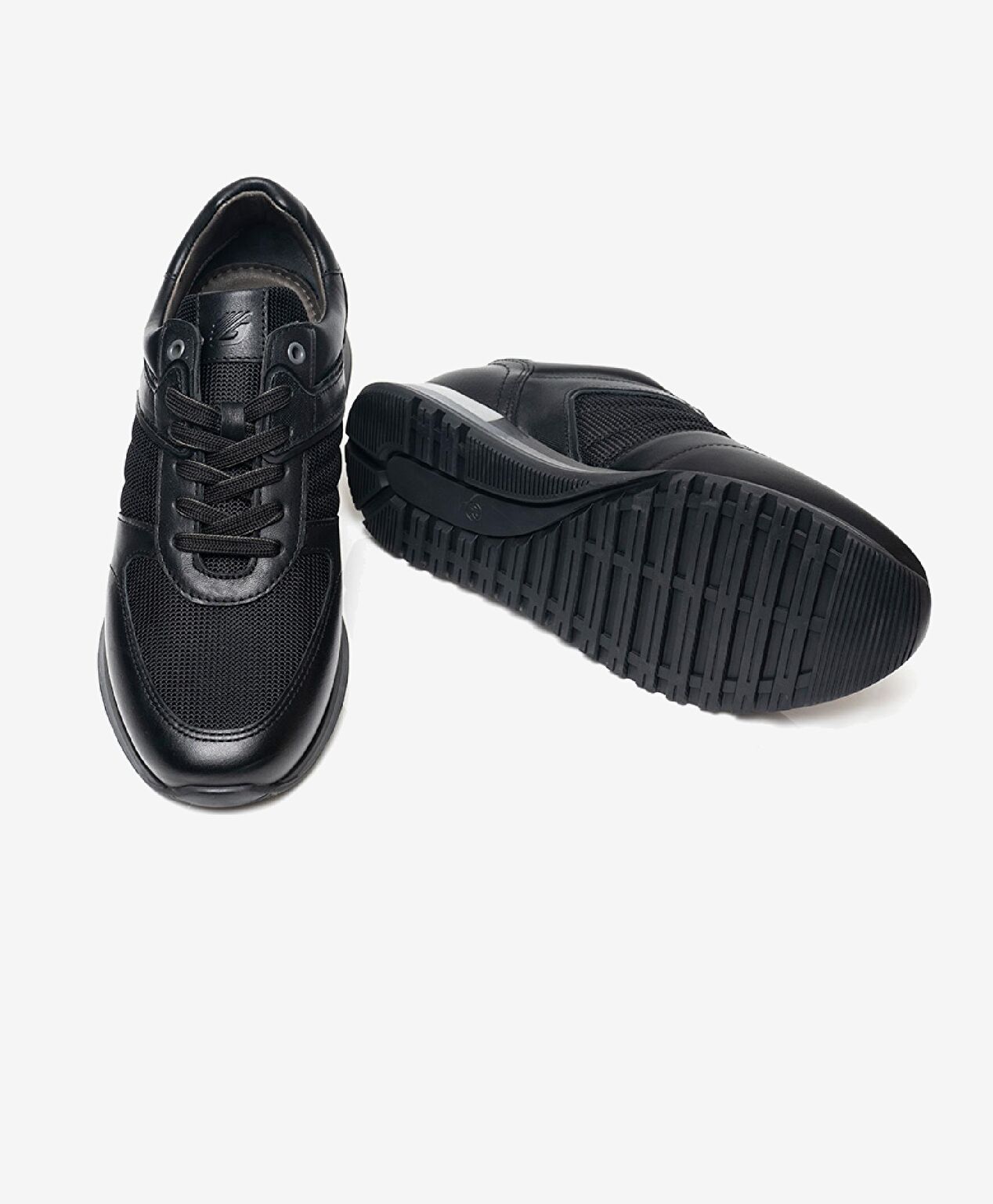 Erkek Siyah Hakiki Deri Spor Ayakkabı - 5