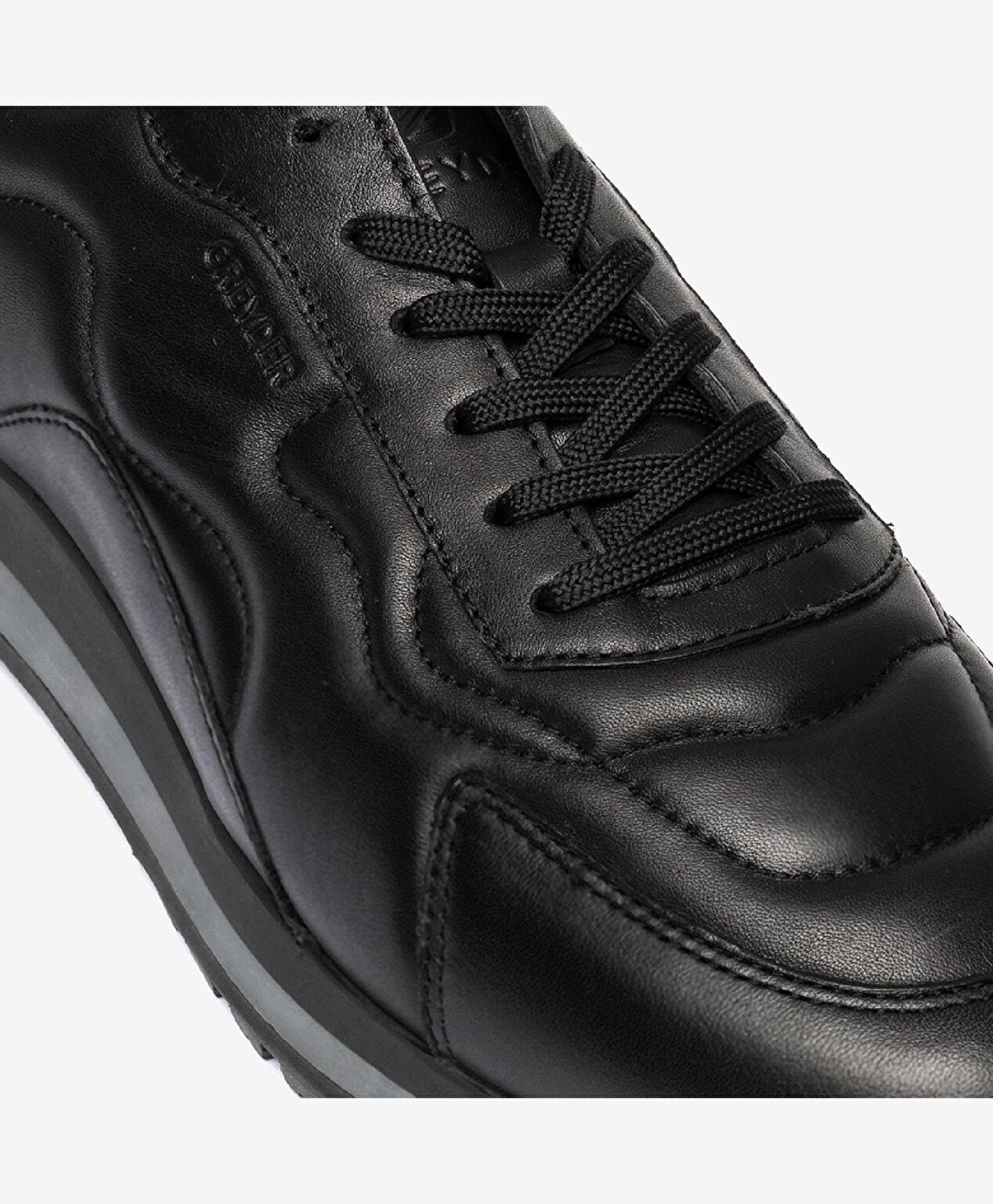 Erkek Siyah Hakiki Deri Termo Taban Spor Ayakkabı - 4