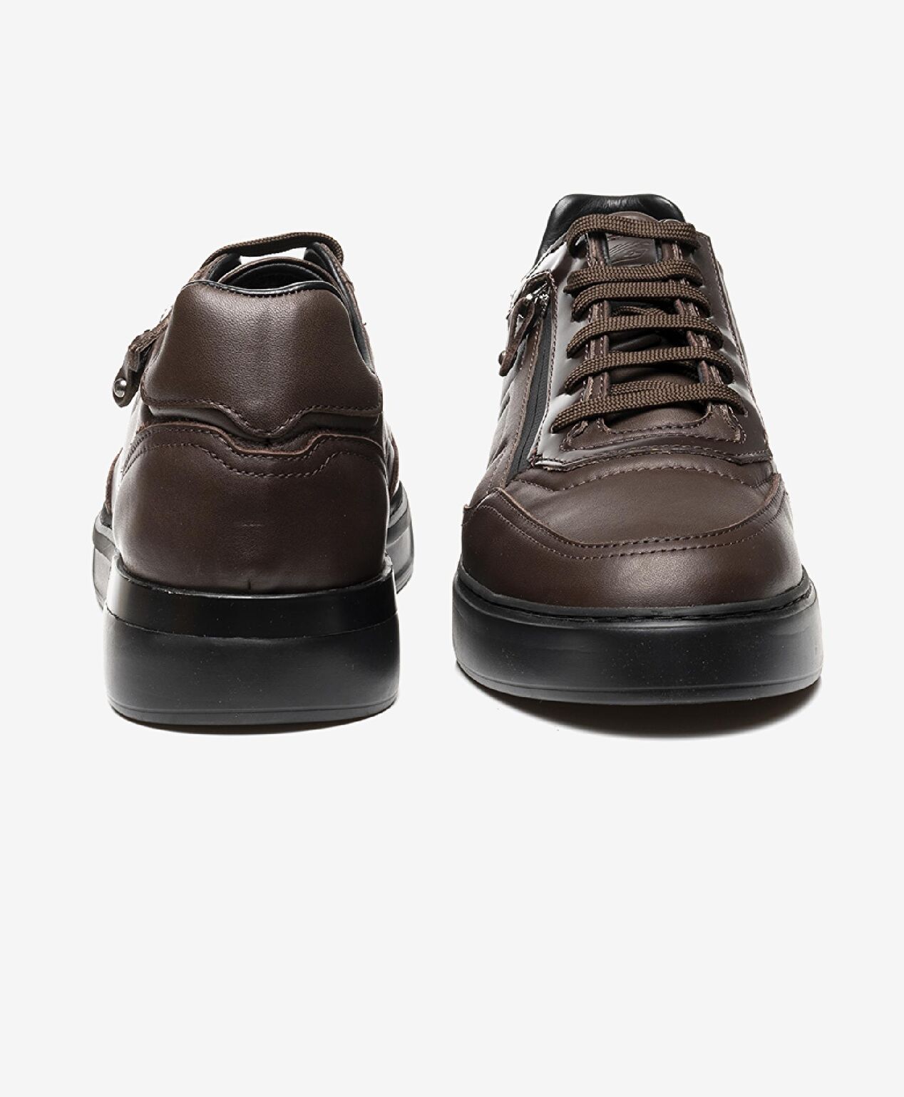 Erkek kahverengi Hakiki Deri Sneaker Ayakkabı - 7