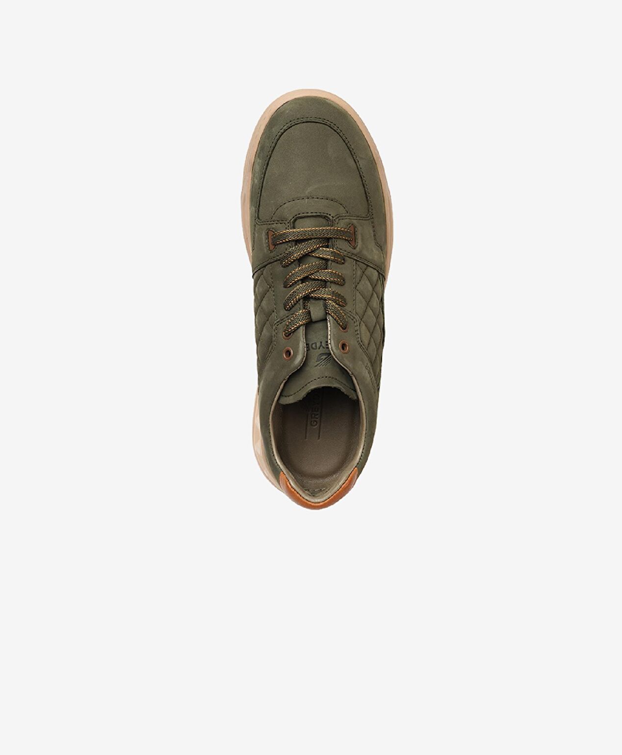 Erkek Haki Hakiki Deri Sneaker Ayakkabı - 4
