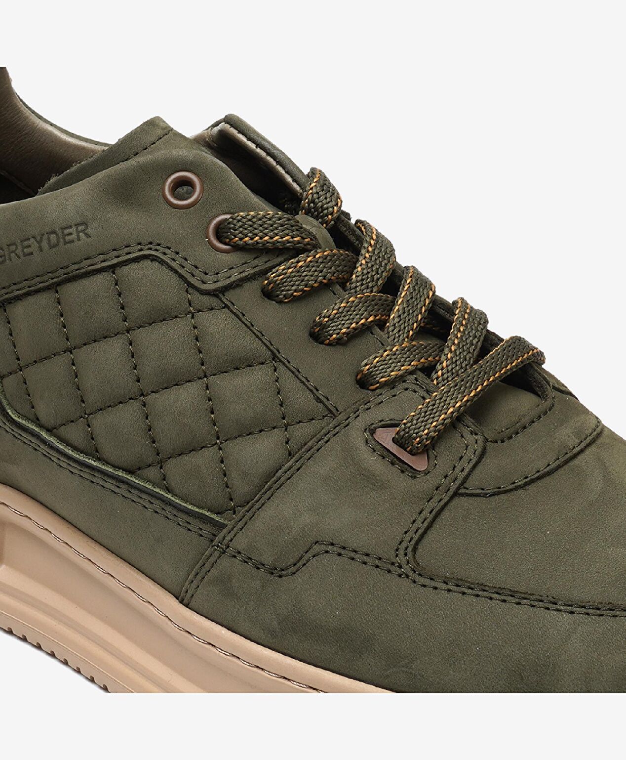 Erkek Haki Hakiki Deri Sneaker Ayakkabı - 5