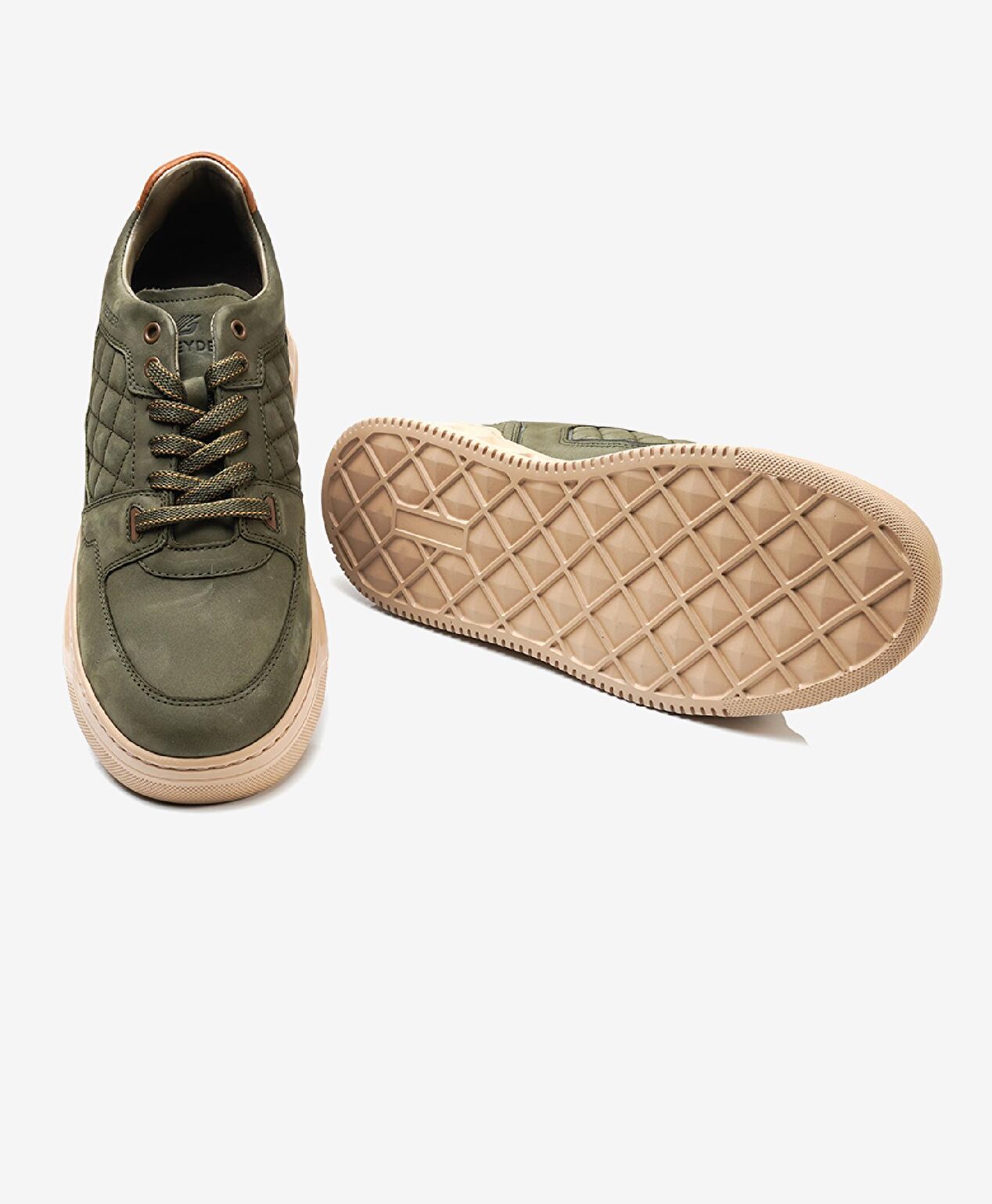 Erkek Haki Hakiki Deri Sneaker Ayakkabı - 6