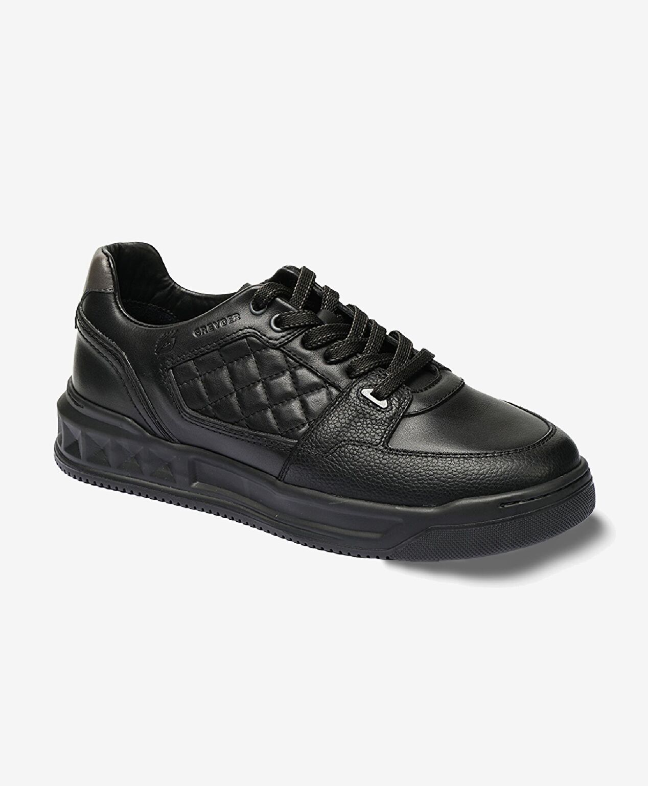 Erkek Siyah Hakiki Deri Sneaker Ayakkabı - 2